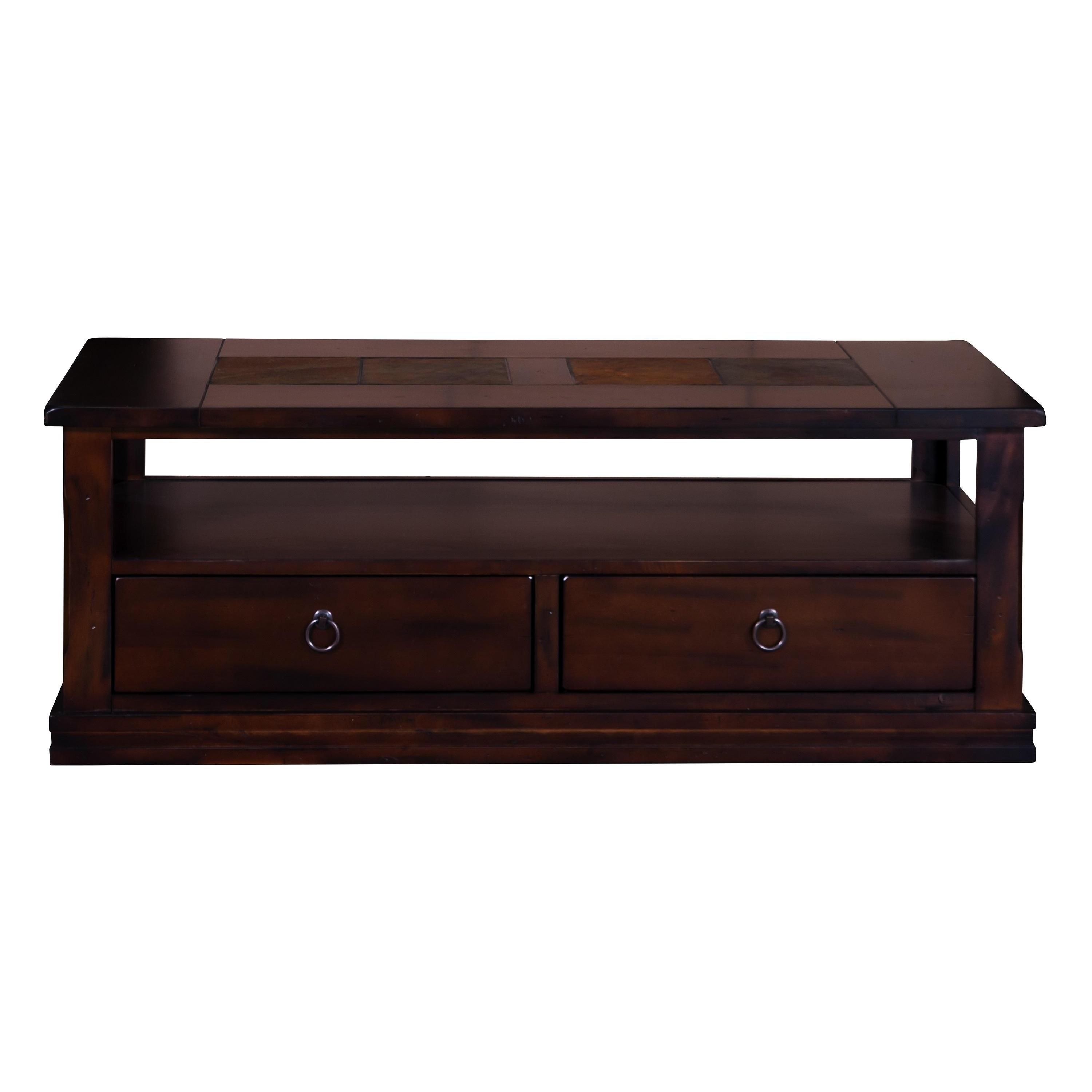 Sunny Designs Santa Fe Coffee Table With Storage Drawers And Casters Regarding Santa Fe Coffee Tables (View 21 of 30)