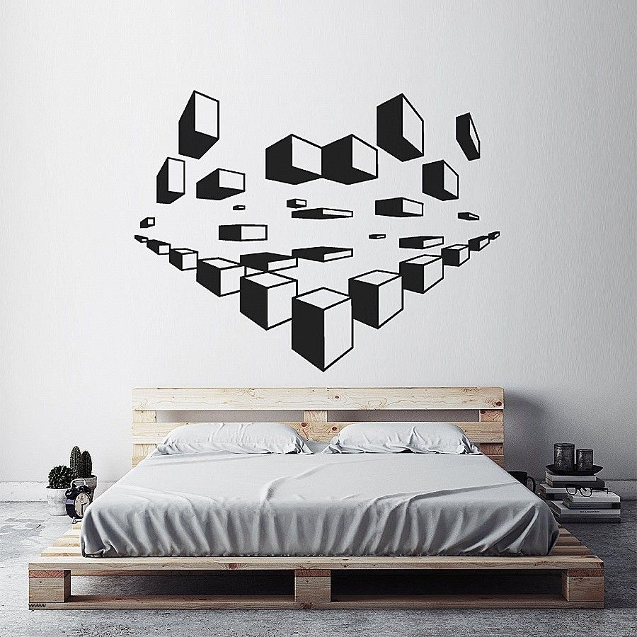 Surfer Wall Decals Inspirational Geometric Wall Art Bedroom Decor Intended For Wall Art For Bedroom (Photo 19 of 20)