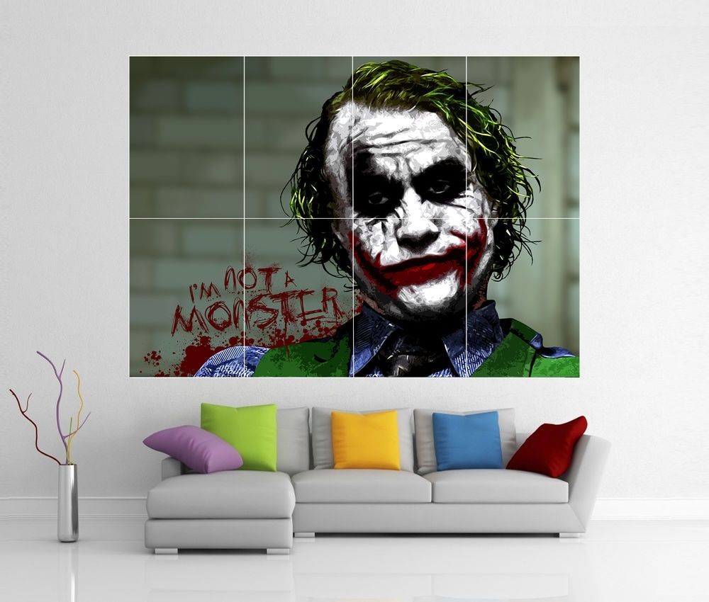 The Dark Knight Joker Batman Giant Wall Art Picture Print Poster G33 Pertaining To Joker Wall Art (View 5 of 20)