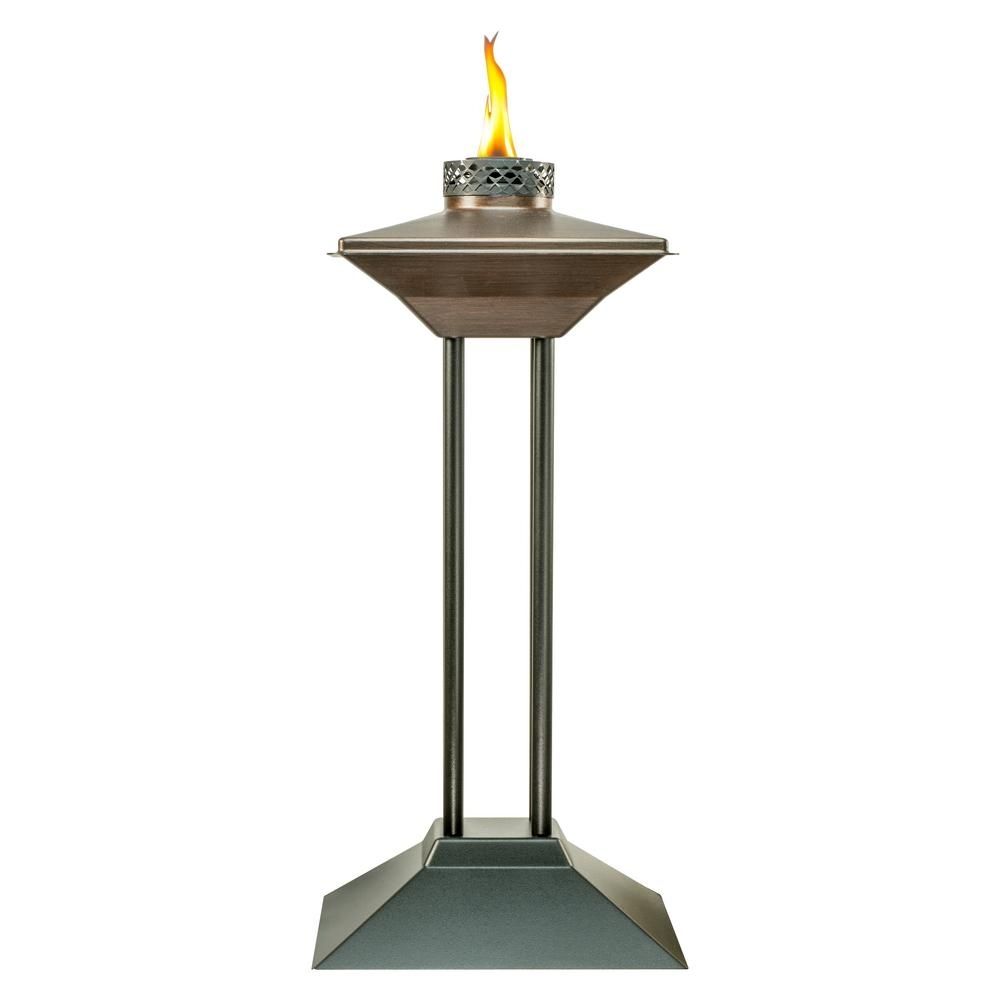 Tiki 29 In. Cordoba Metal Patio Torch Bronze 111716368 – The Home Depot Intended For Outdoor Bamboo Lanterns (Photo 20 of 20)