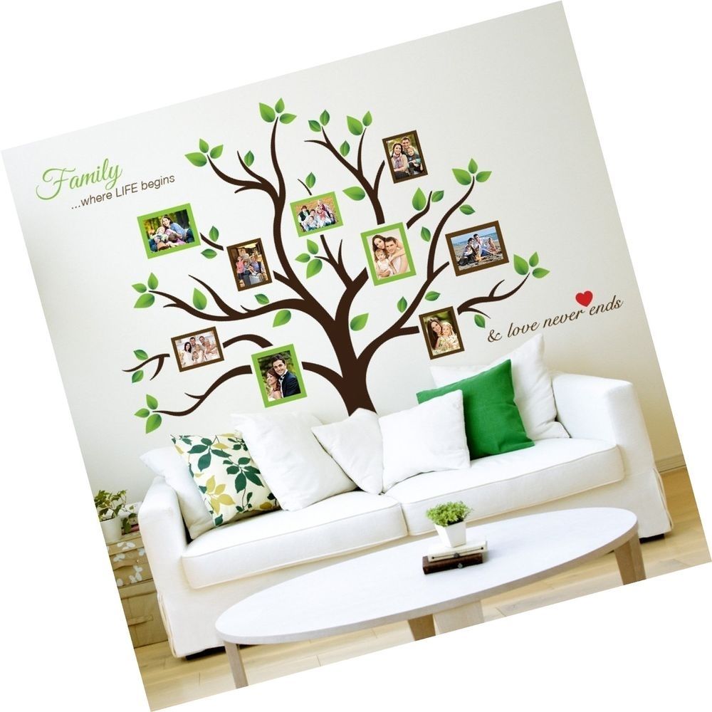 Timber Artbox Large Family Tree Photo Frames Wall Decal – The Inside Family Tree Wall Art (View 18 of 20)