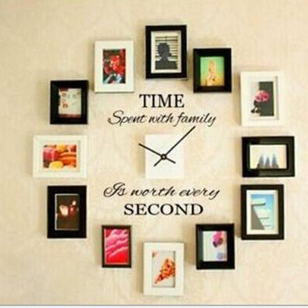 Time Spent With Family Quote Wall Decoration Letters Vinyl Home Wall Intended For Letter Wall Art (Photo 4 of 20)