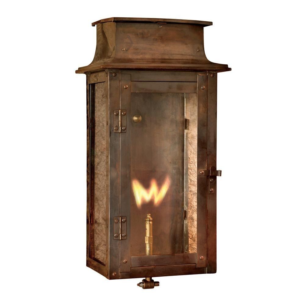 Titan Lighting Maryville Washed Pewter Gas Outdoor Wall Lantern Tn Intended For Outdoor Gas Lanterns (Photo 1 of 20)
