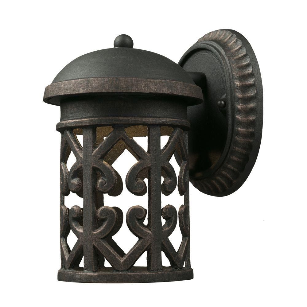 Titan Lighting Tuscany Coast 1 Light Brass And Gold Outdoor Sconce Pertaining To Gold Coast Outdoor Lanterns (View 2 of 20)