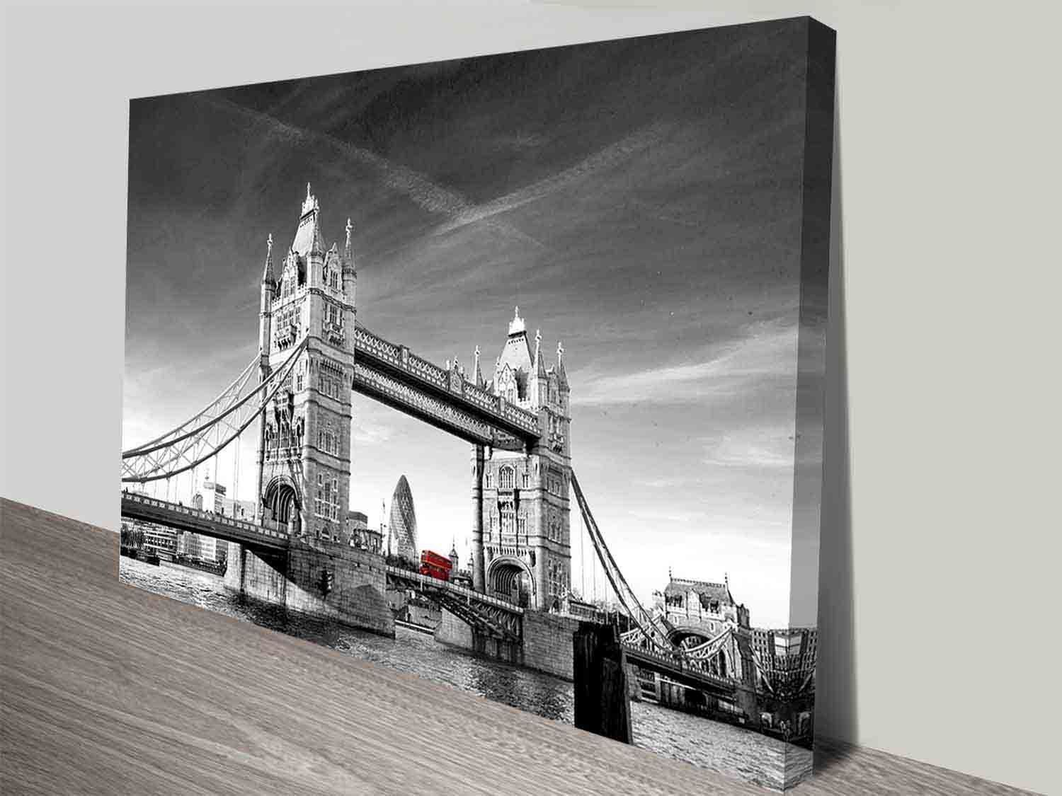 Tower Bridge Photographic Colour Splash Iconic London Canvas Wall Art Within London Wall Art (View 16 of 20)