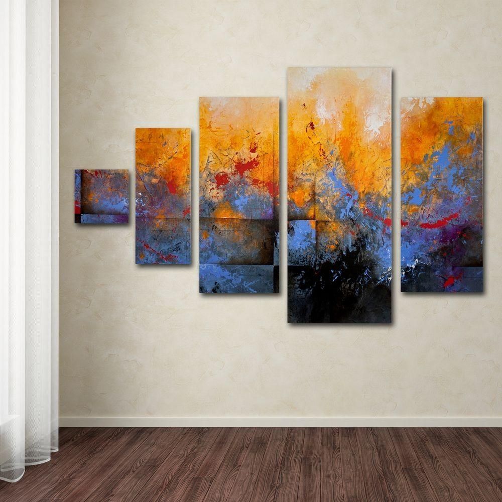 Trademark Fine Art My Sanctuarych Studios 5 Panel Wall Art Set Within Wall Art Sets (View 12 of 20)