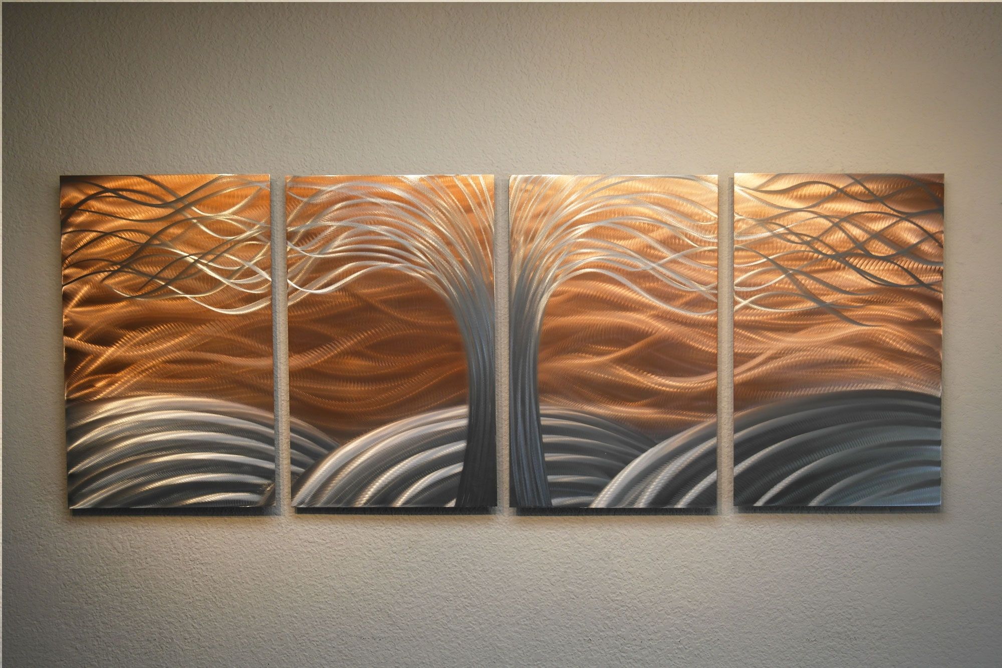 Tree Of Life Bright Copper – Metal Wall Art Abstract Sculpture Within Tree Of Life Wall Art (View 7 of 20)