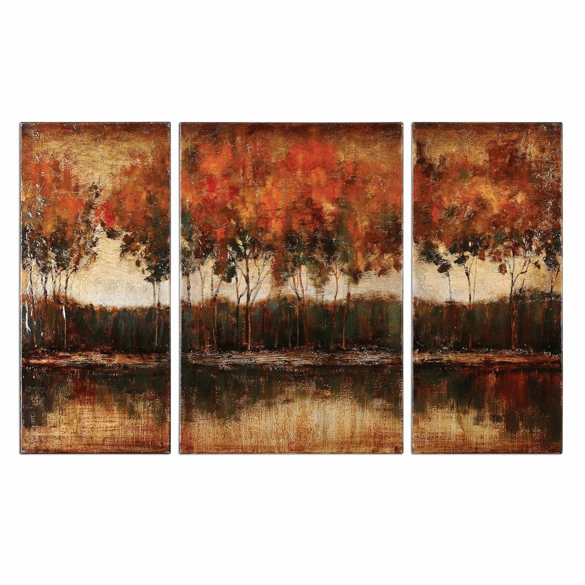 Trilakes Canvas Wall Art – Set Of 3 For Canvas Wall Art Sets (Photo 9 of 20)