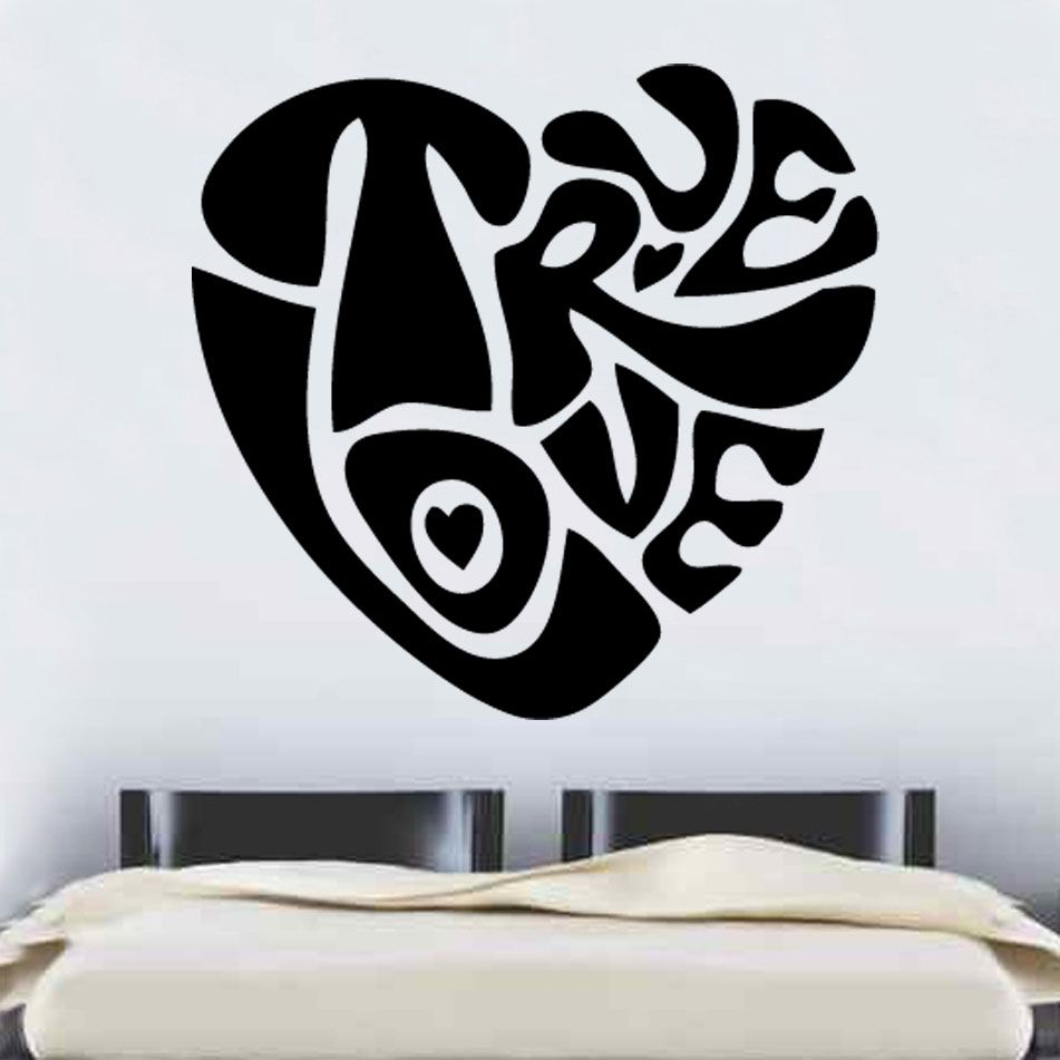 True Love Heart Vinyl Wall Art Shop Fabulous Wall Art Love – Home With Love Wall Art (Photo 4 of 20)