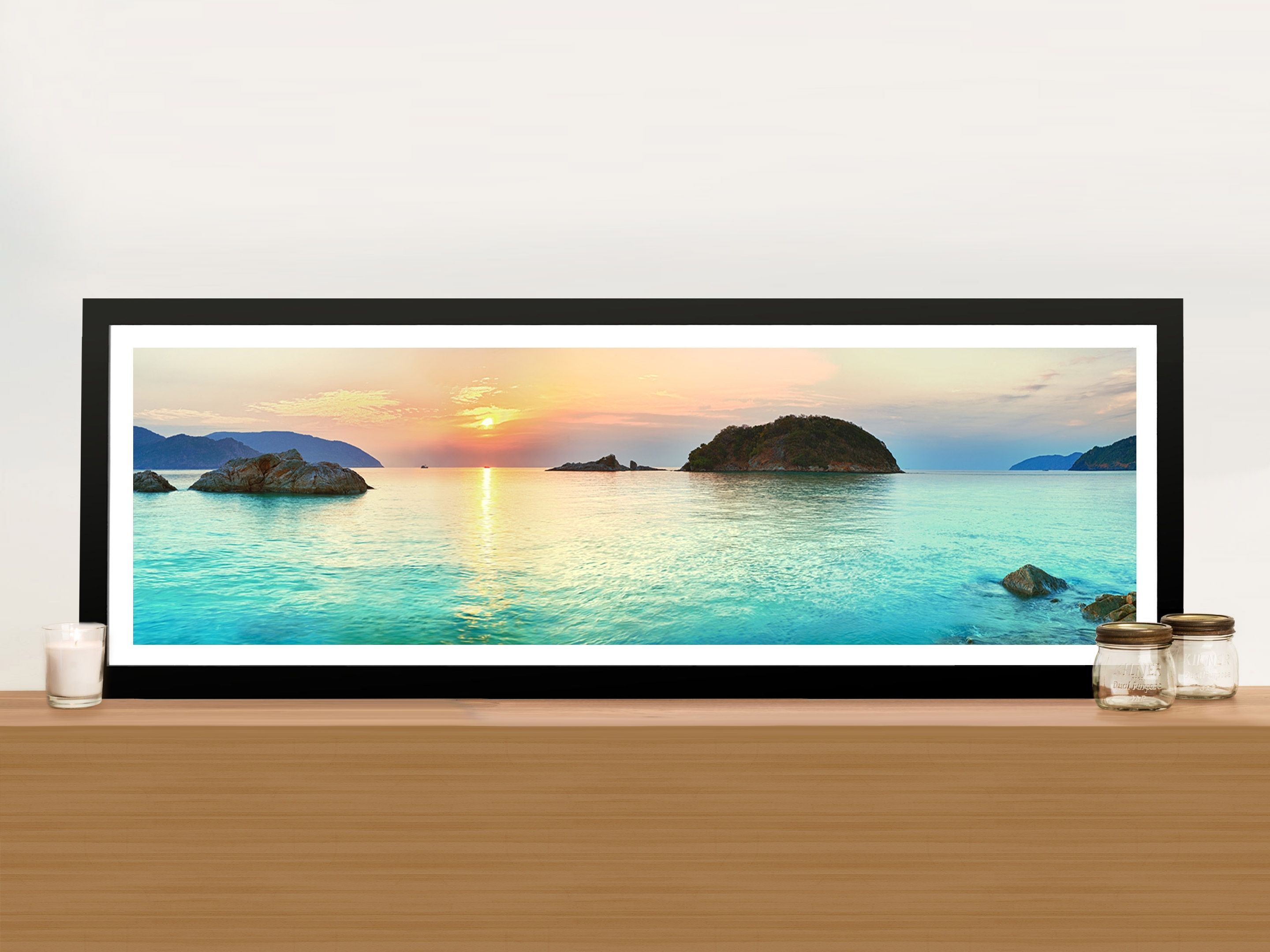 Turquoise Islands Panoramic Paradise Canvas Art Prints Tropical Island Pertaining To Panoramic Wall Art (View 6 of 20)