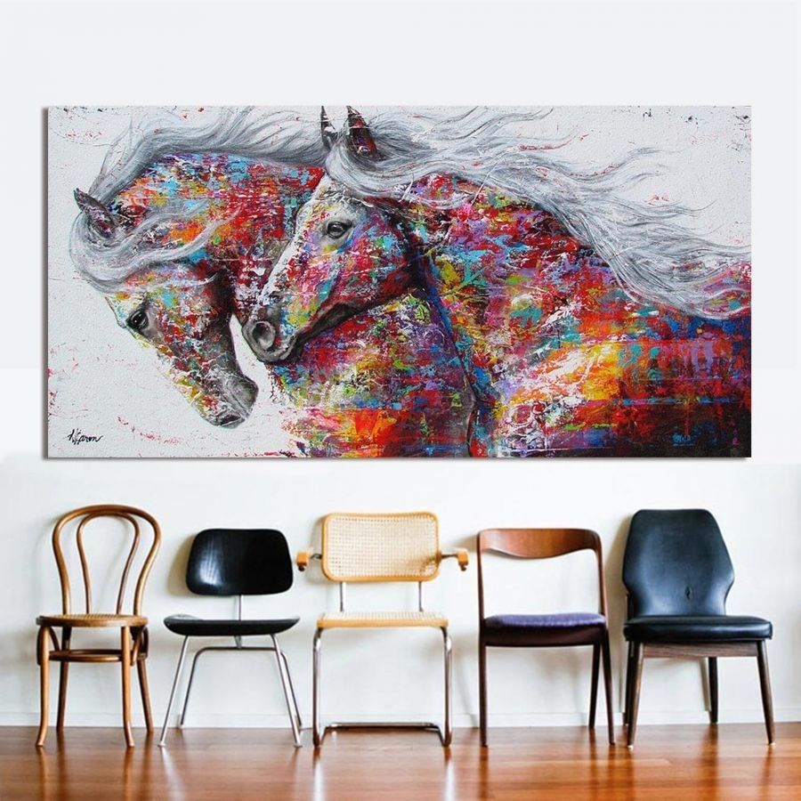 Two Running Horse Wall Art Pictures For Living Room Home Decor – My Regarding Horse Wall Art (View 4 of 20)