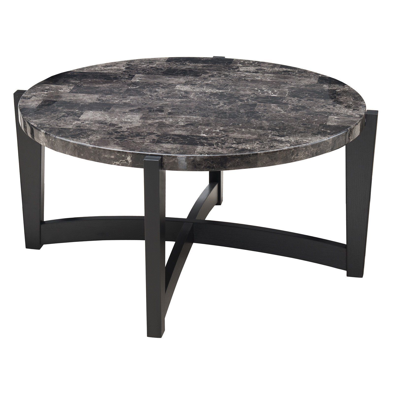 United Furniture Round Marble Top Cocktail Table – 7033 45 Within 2 Tone Grey And White Marble Coffee Tables (View 21 of 30)