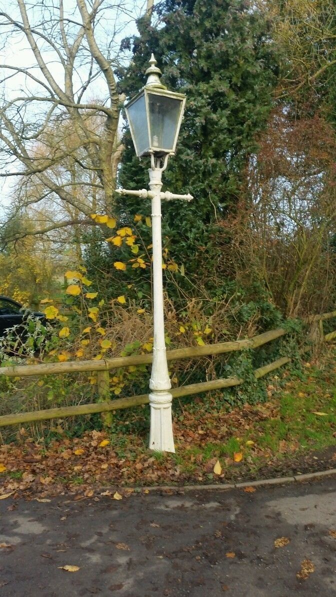 Vintage Original Cast Iron Street Lamp Posts With Lantern | Outdoor Throughout Outdoor Cast Iron Lanterns (View 17 of 20)