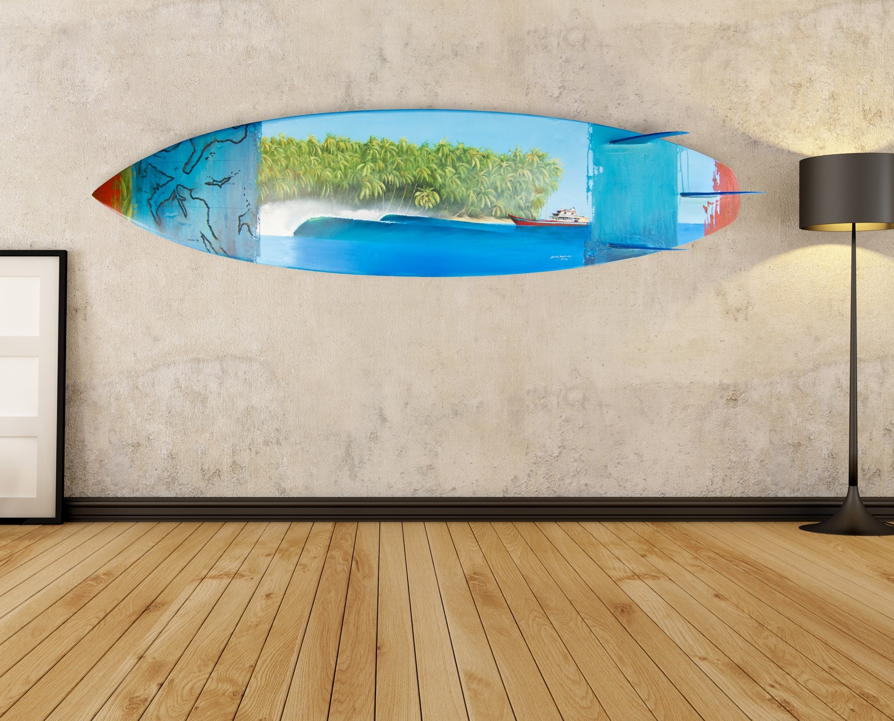 Featured Photo of 2024 Popular Surfboard Wall Art