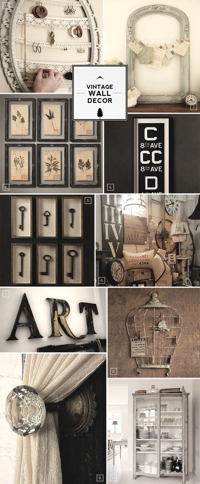 Vintage Wall Decor Ideas: From Bird Cages To Designing With Frames With Vintage Wall Art (View 13 of 20)