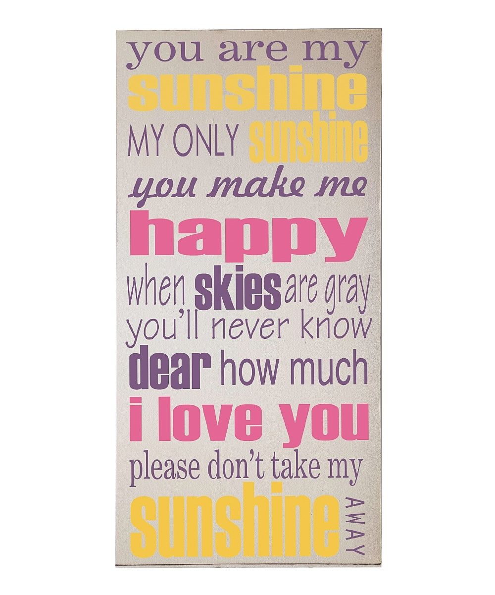 Featured Photo of 25 Inspirations You Are My Sunshine Wall Art