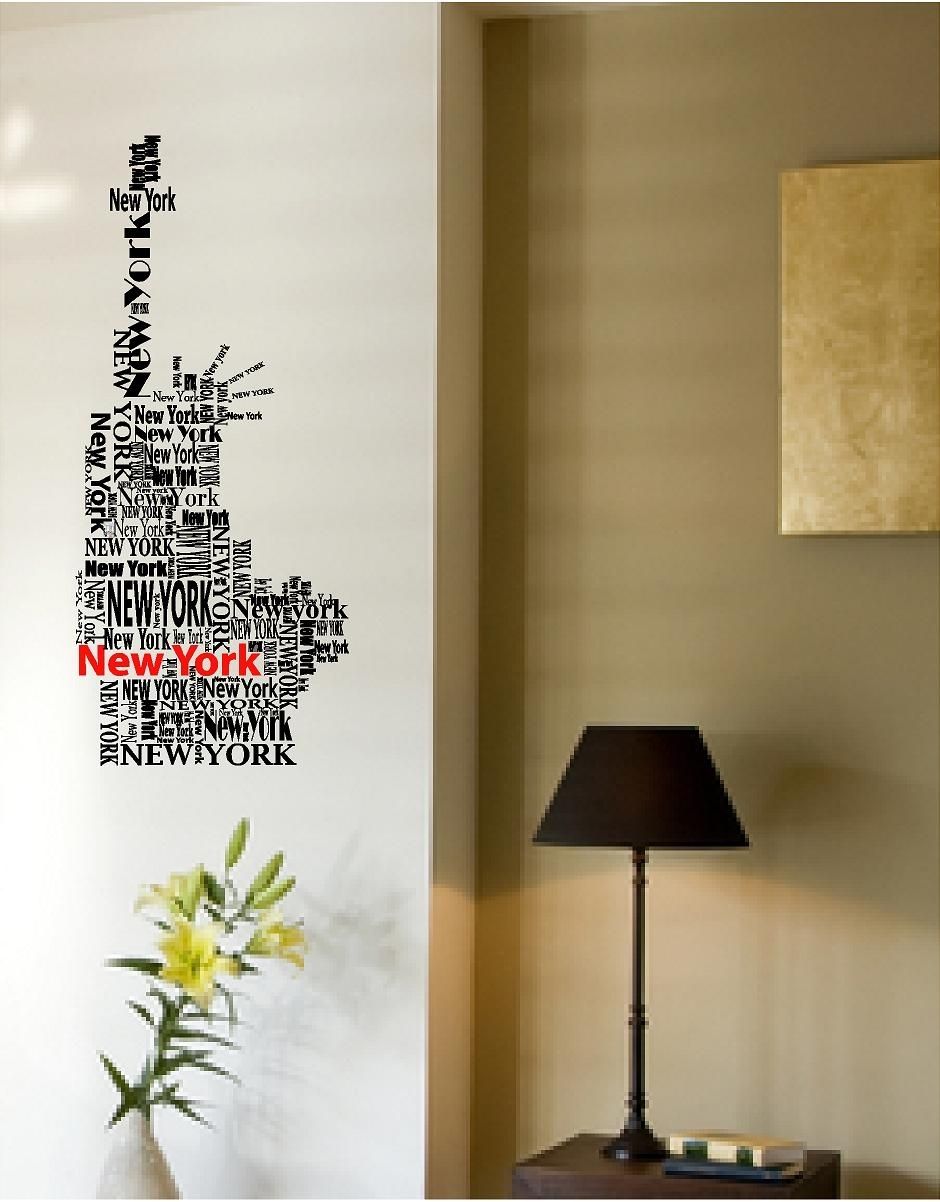 Vinyl Wall Art | New York Wall Decal Statue Of Liberty Intended For New York Wall Art (Photo 15 of 20)
