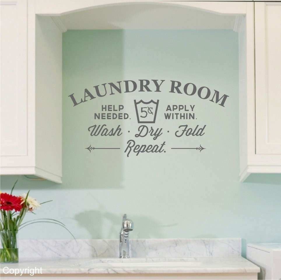 Vinyl Wall Decor Best Of Laundry Room Vinyl Wall Decal Sticker Large Inside Laundry Room Wall Art (Photo 19 of 20)