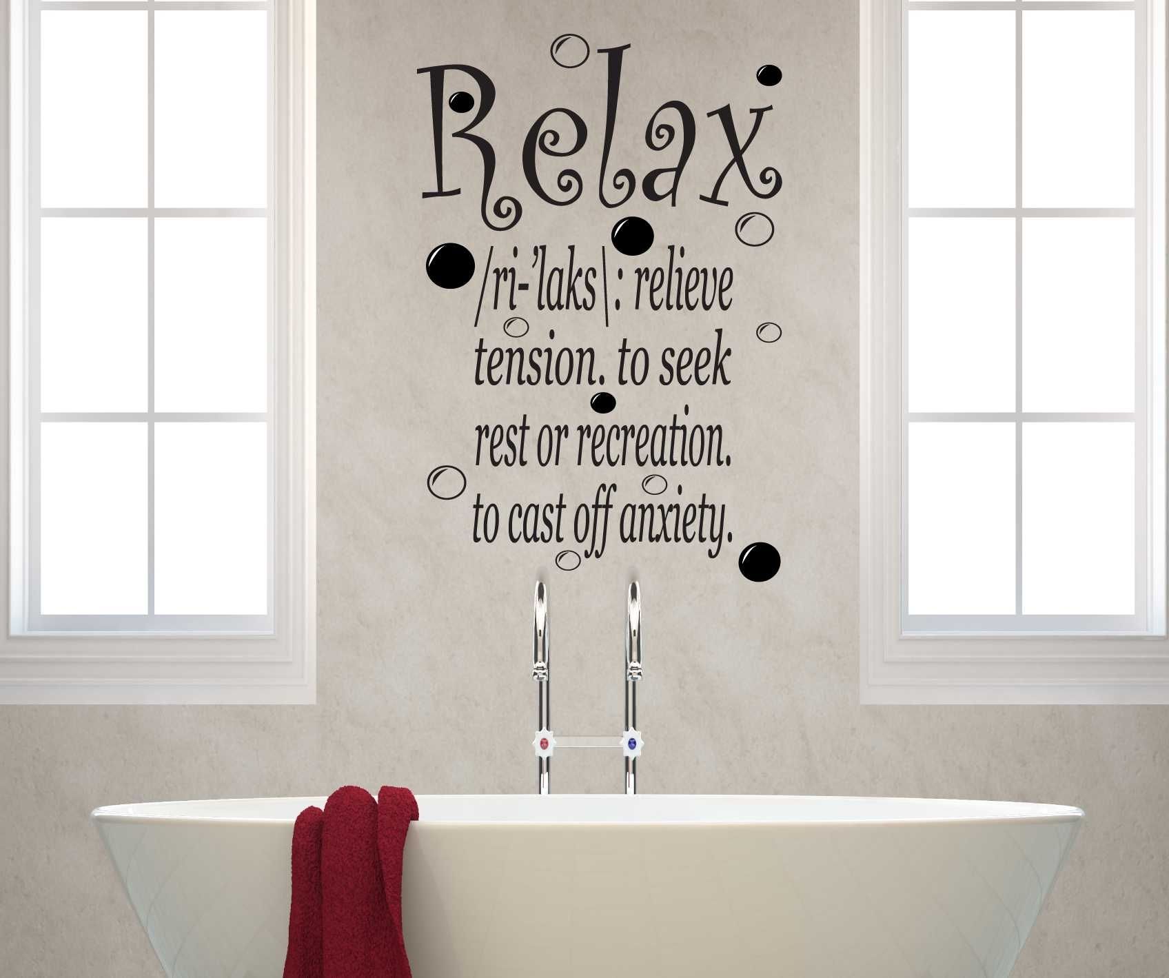 Wall Art For Bathrooms Big Stickers Bathroom 2018 With Fascinating For Relax Wall Art (Photo 15 of 20)