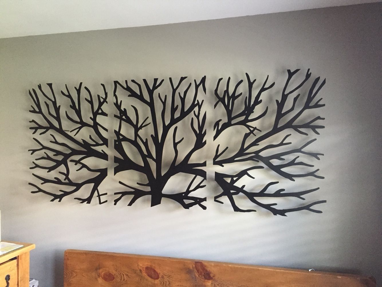 Wall Art Headboard … | Adorno | Pinte… For Metal Tree Wall Art (View 12 of 21)