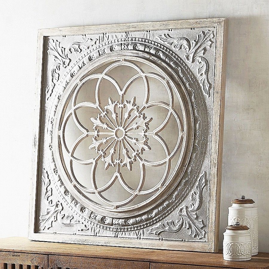 Wall Art: Luxury White Medallion Wall A ~ Robotsgonebad With Medallion Wall Art (View 20 of 20)