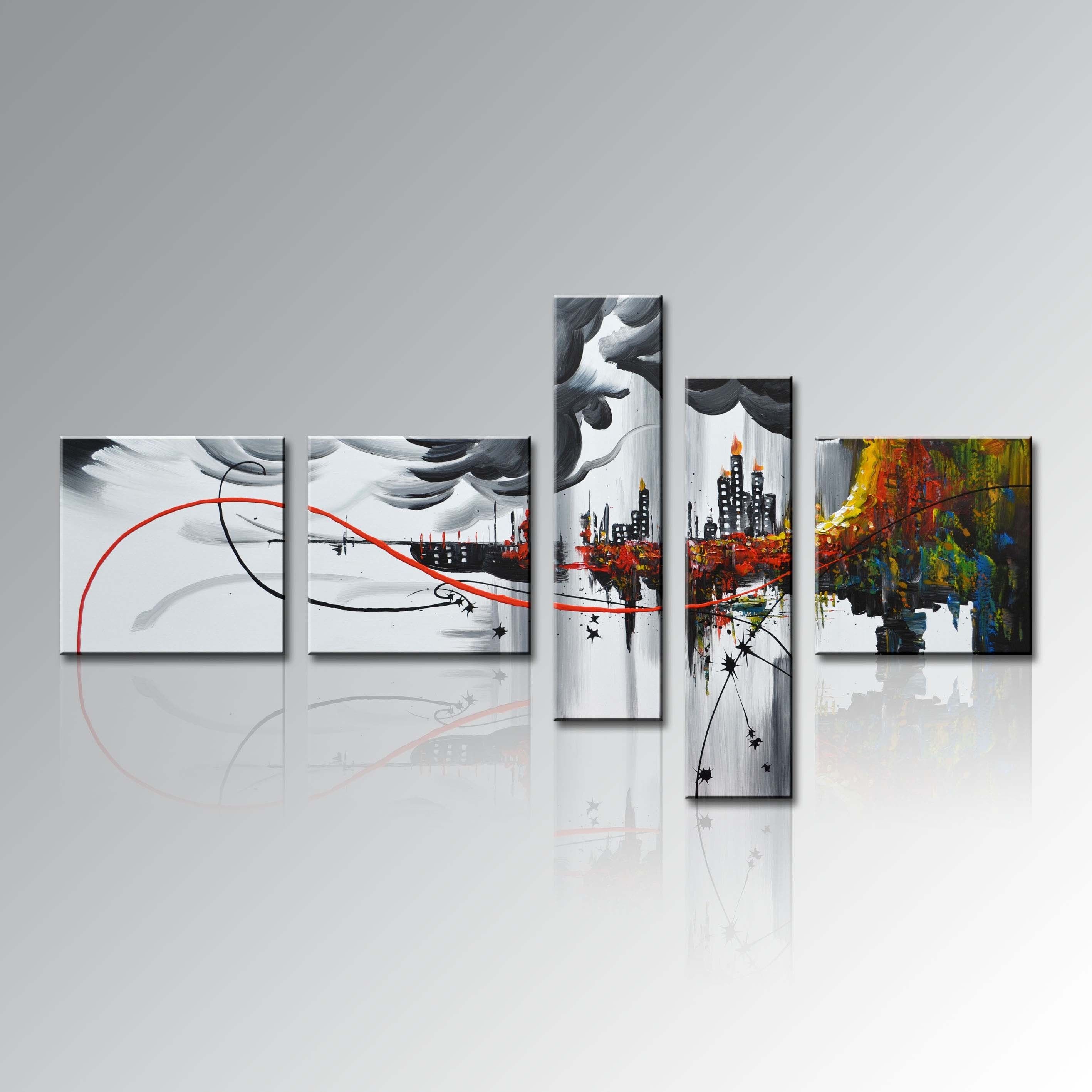 Wall Paintings For Home Modern Framed Home Decor Wall Art Abstract In Modern Framed Wall Art Canvas (Photo 1 of 20)