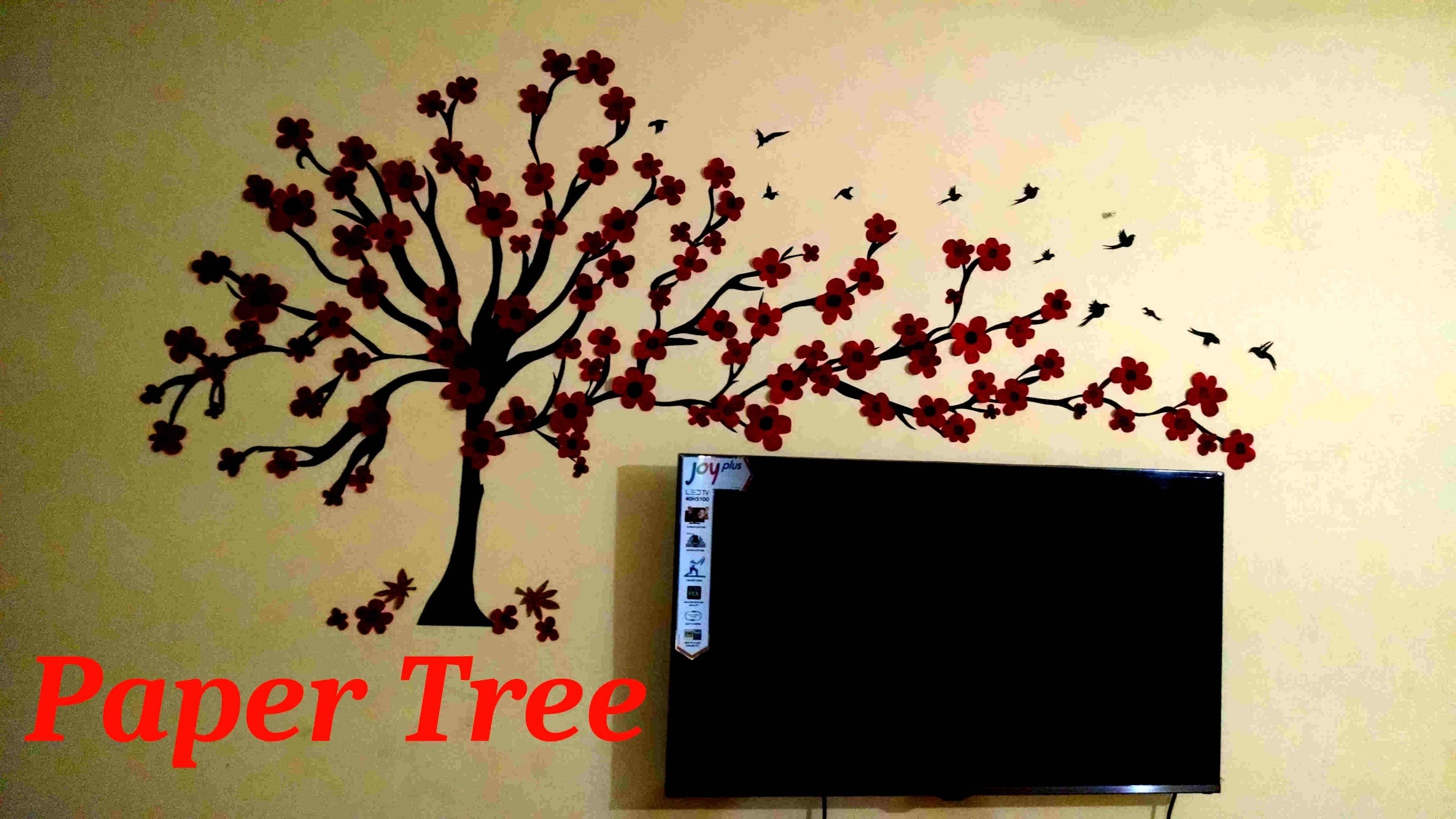 Wall Tree(paper Wall Art) – Youtube In Paper Wall Art (View 19 of 20)