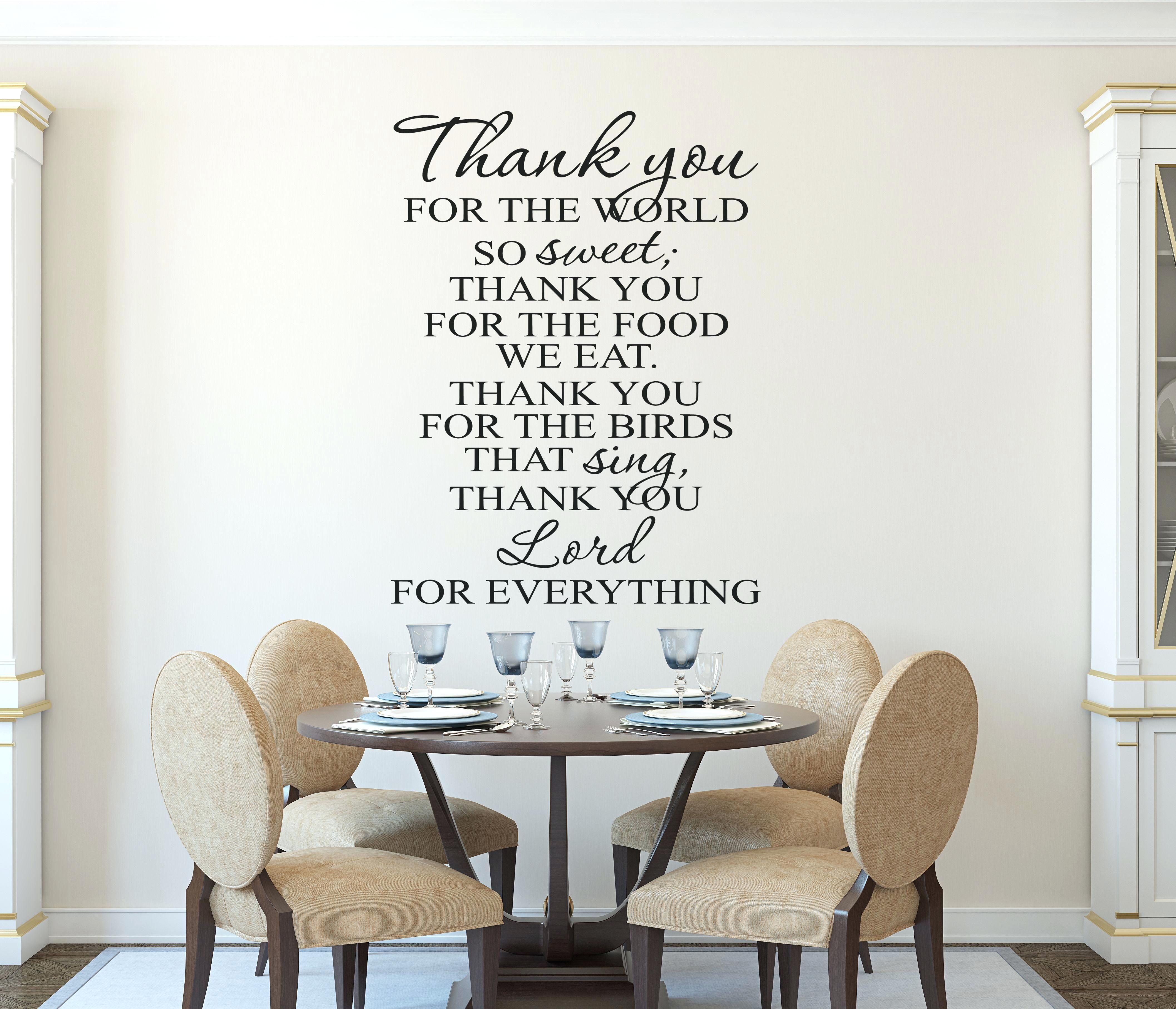 Wall Word Art Decals Christian Wall Art Kitchen Prayer Wall Decal With Word Art For Walls (View 8 of 20)