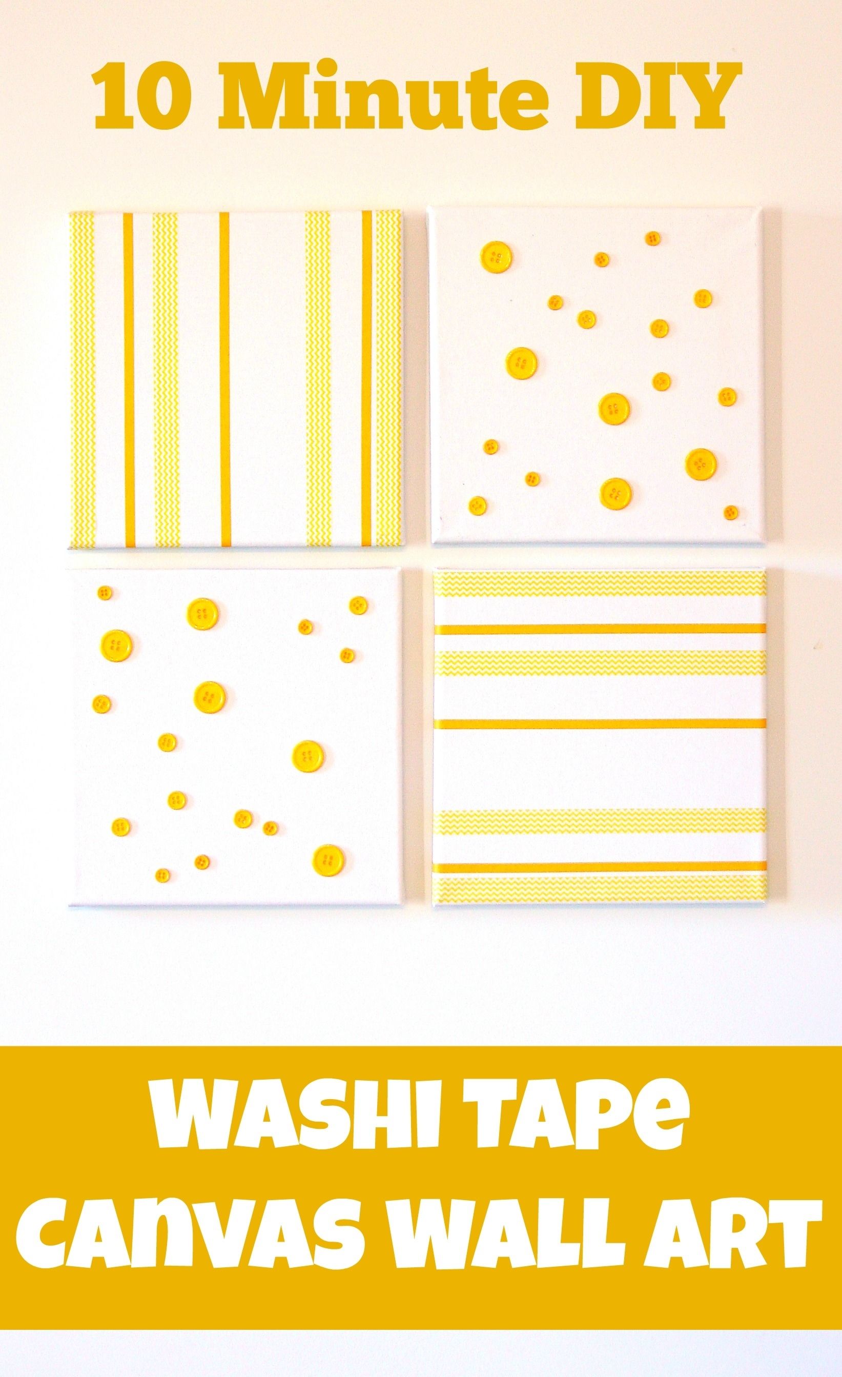 Washi Tape Canvas Wall Art {create Your Own} – With Regard To Washi Tape Wall Art (View 19 of 20)