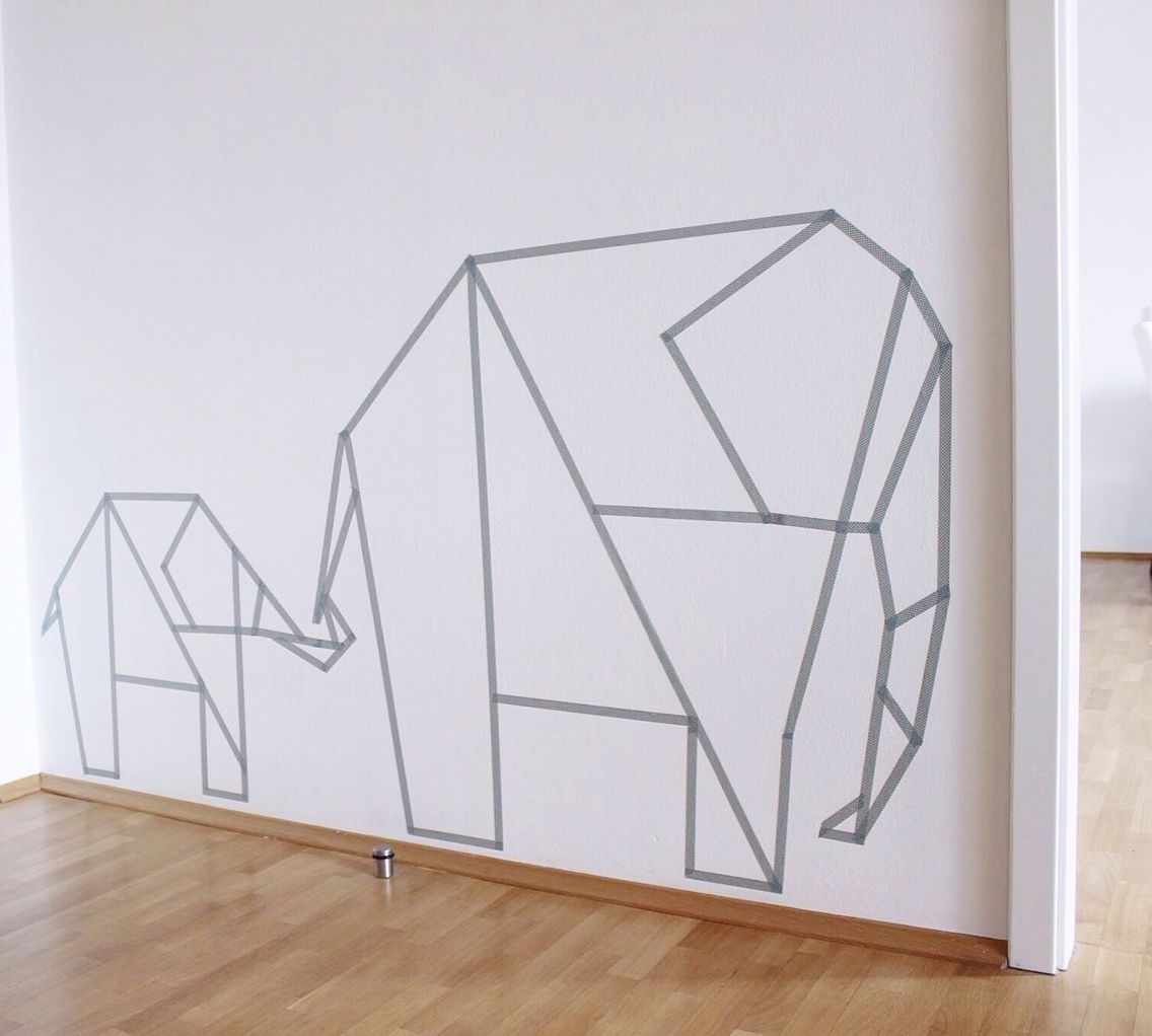 Washi Tape Wall Art Elephants (View 11 of 20)