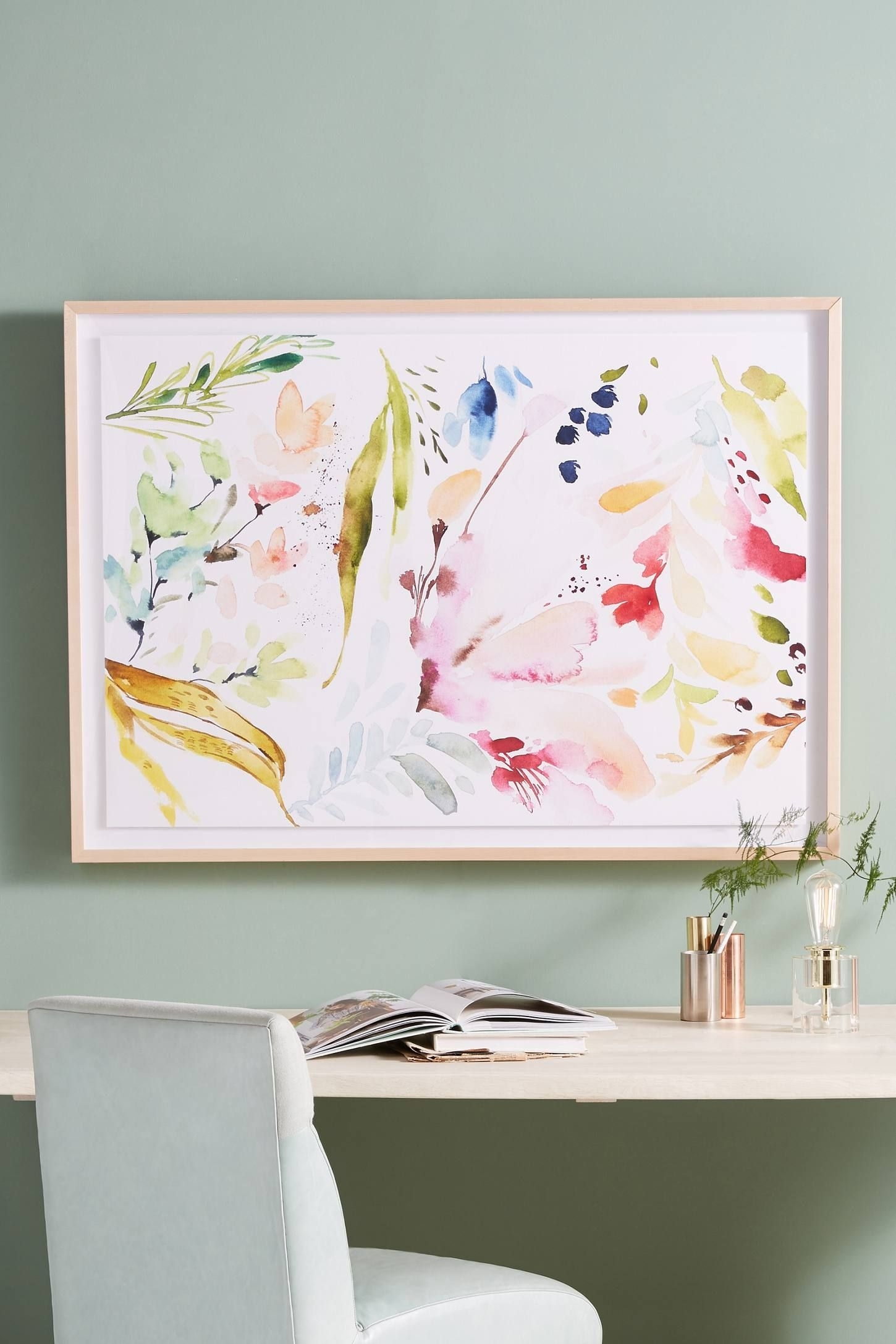 Watercolor Petals Wall Art | Watercolor, Anthropologie And Walls Regarding Anthropologie Wall Art (Photo 1 of 20)