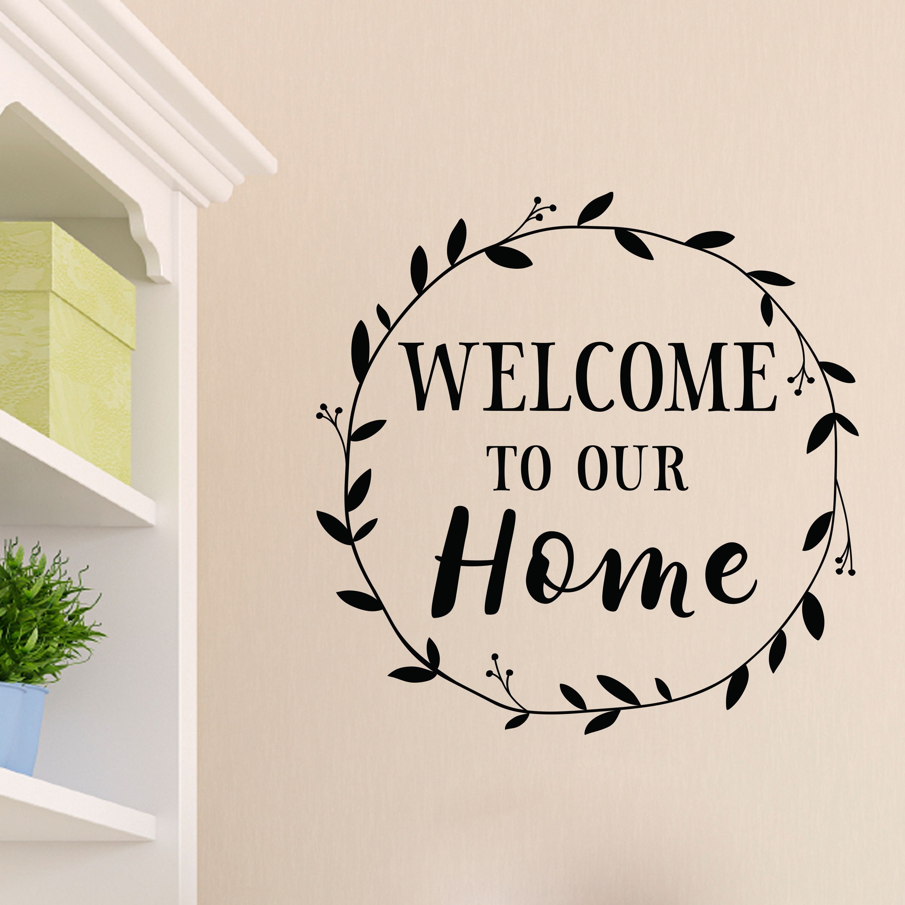Welcome To Our Home Vinyl Wall Decal, Entry Wall Art, Picture Wall Pertaining To Home Wall Art (View 13 of 20)