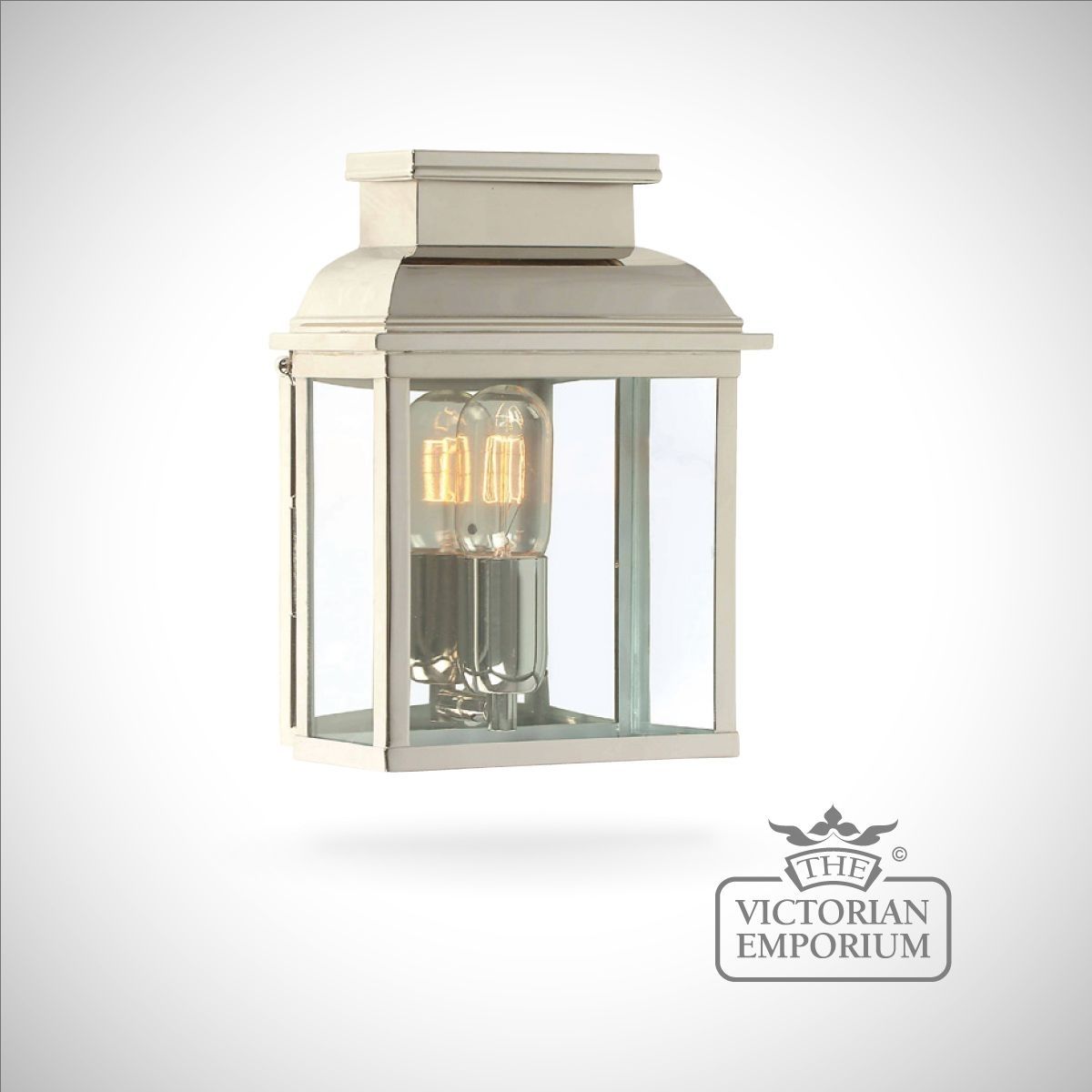 Westminster Brass Wall Lantern – Polished Nickel | Outdoor Wall Lights Pertaining To Nickel Outdoor Lanterns (View 19 of 20)