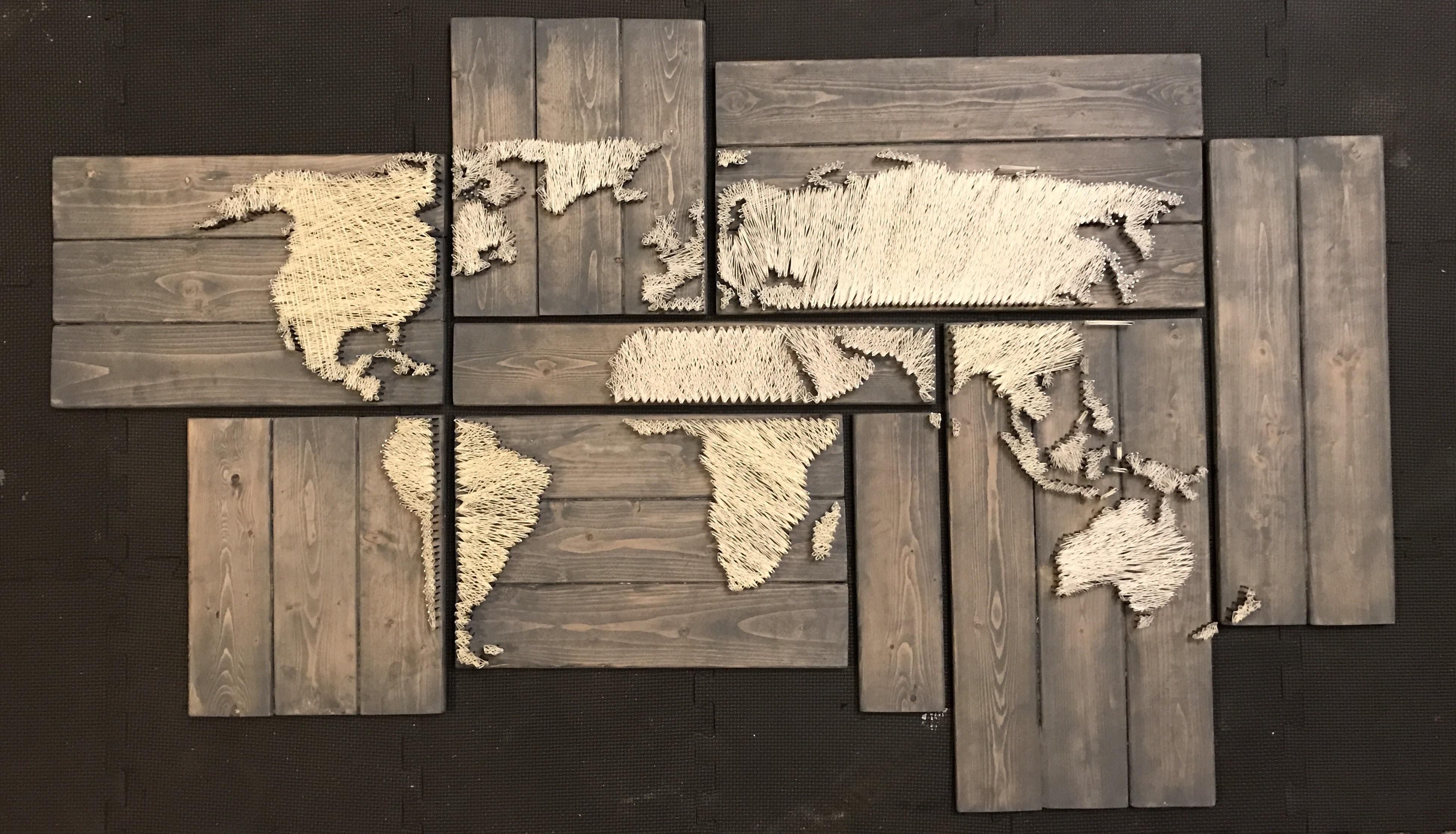With Over 1,000 Nails And 400 Yards Of String, My World String Art Regarding String Map Wall Art (View 12 of 20)