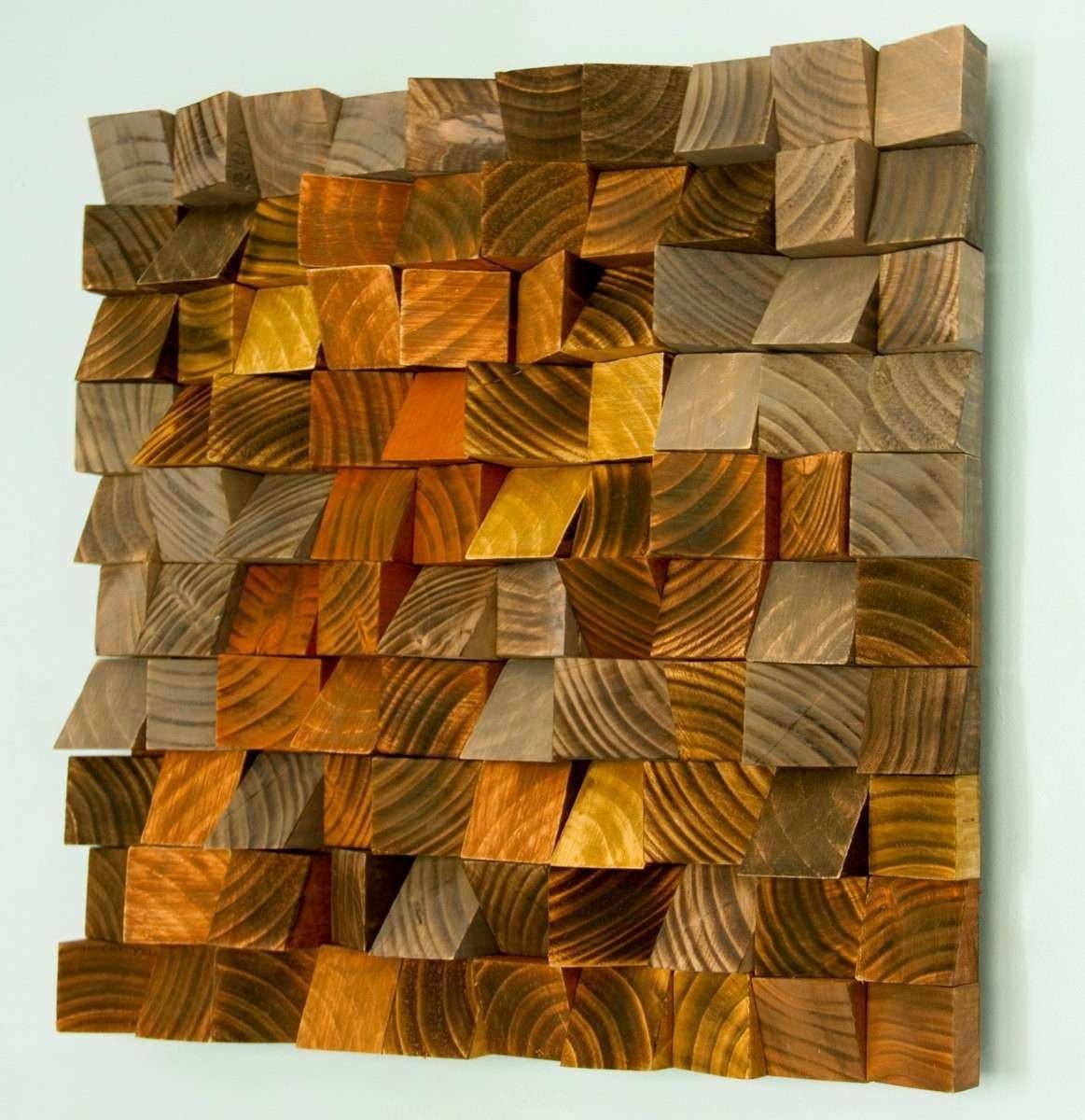 Wood Plank Wall Decor Lovely Wood Wall Art Geometric Wood Art Mosaic For Plank Wall Art (View 18 of 20)