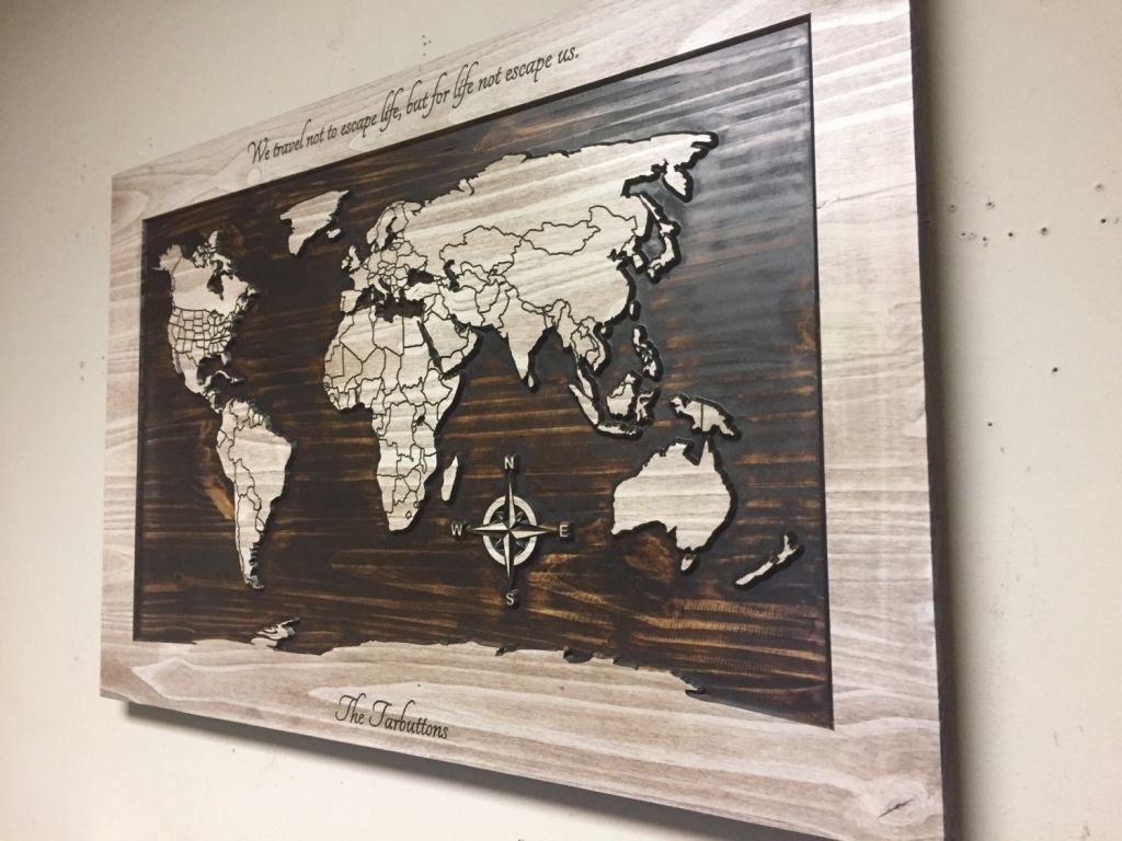 Wood Wall Art World Map Carved Wooden With Within In – Soloway With Regard To Wood Map Wall Art (View 13 of 20)