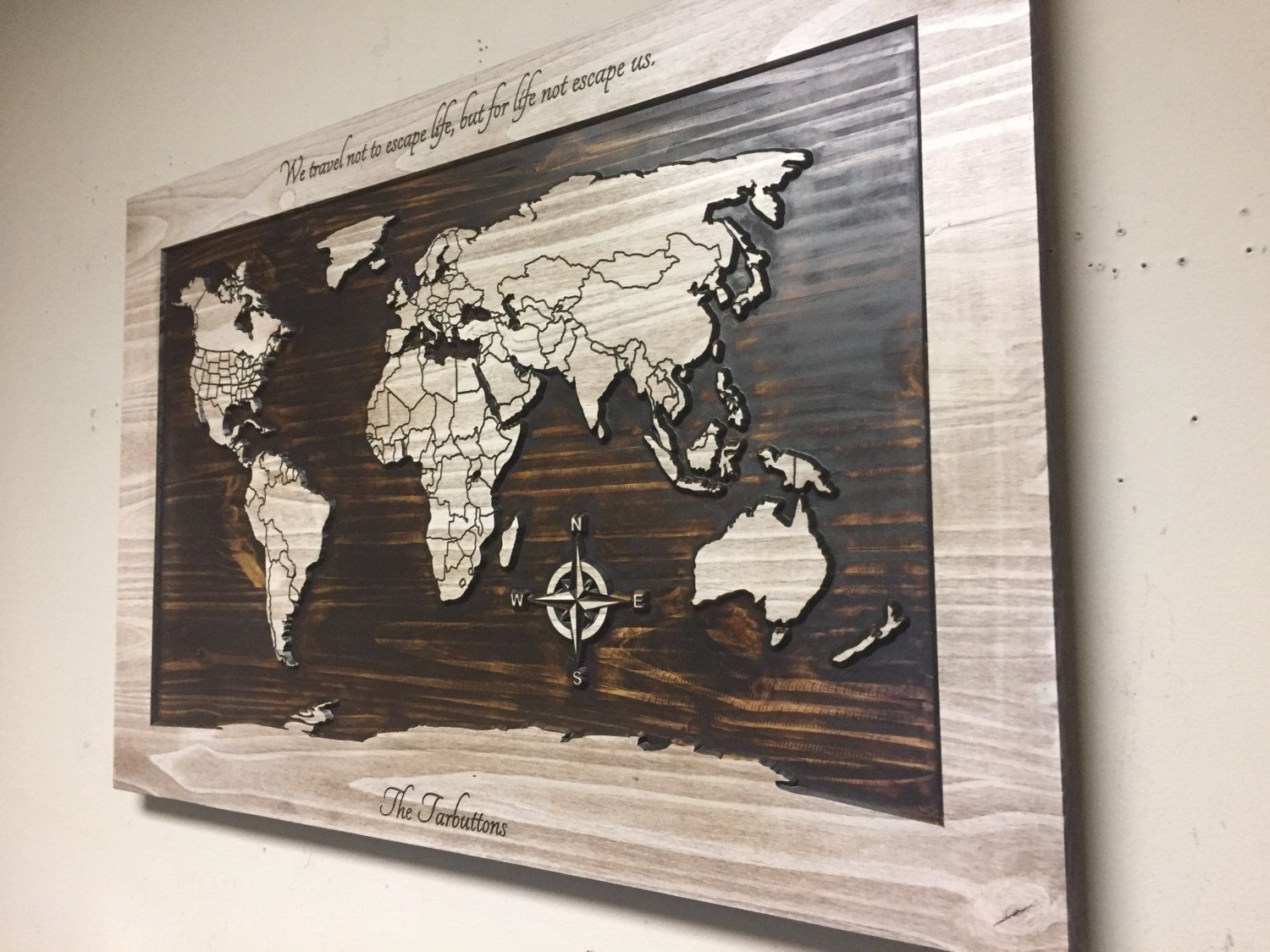 Wood Wall Art, World Map Wall Art, Carved Wooden World Map With Inside Wooden World Map Wall Art (Photo 18 of 20)
