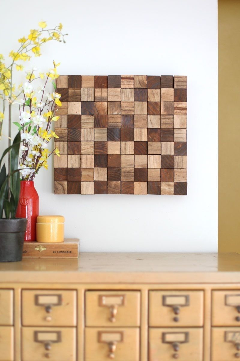 Wooden Mosaic Wall Art Diy | Home Diy | Pinterest | Mosaic Wall Art Within Wood Wall Art Diy (View 2 of 20)