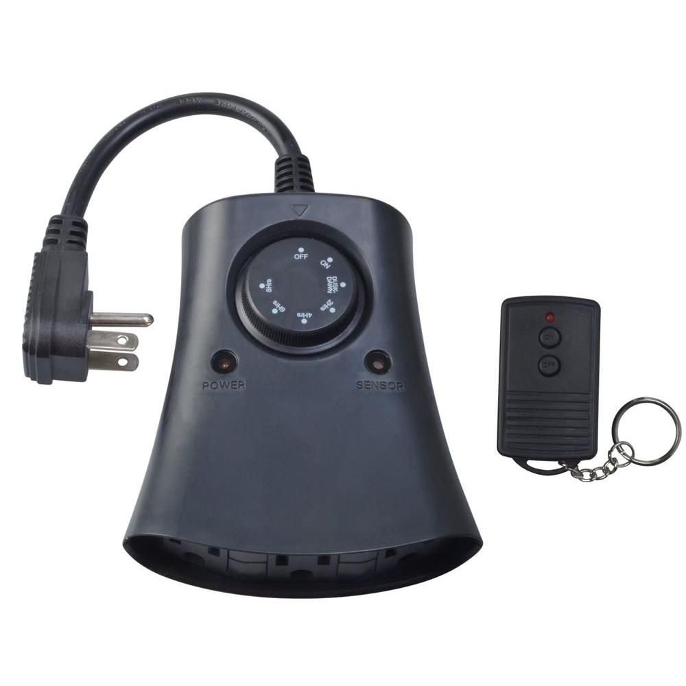 Woods 10 Amp 24 Hour Outdoor Wireless Remote Photocell 3 Outlet For Outdoor Lanterns With Remote Control (View 8 of 20)