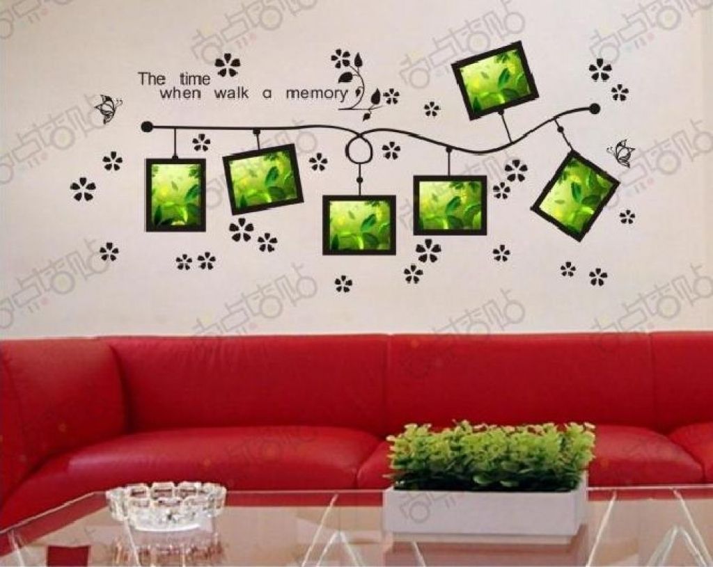 Word Wall Decorations Memory Photo Frame Wall Art Word Stickers Diy Throughout Word Art For Walls (Photo 14 of 20)