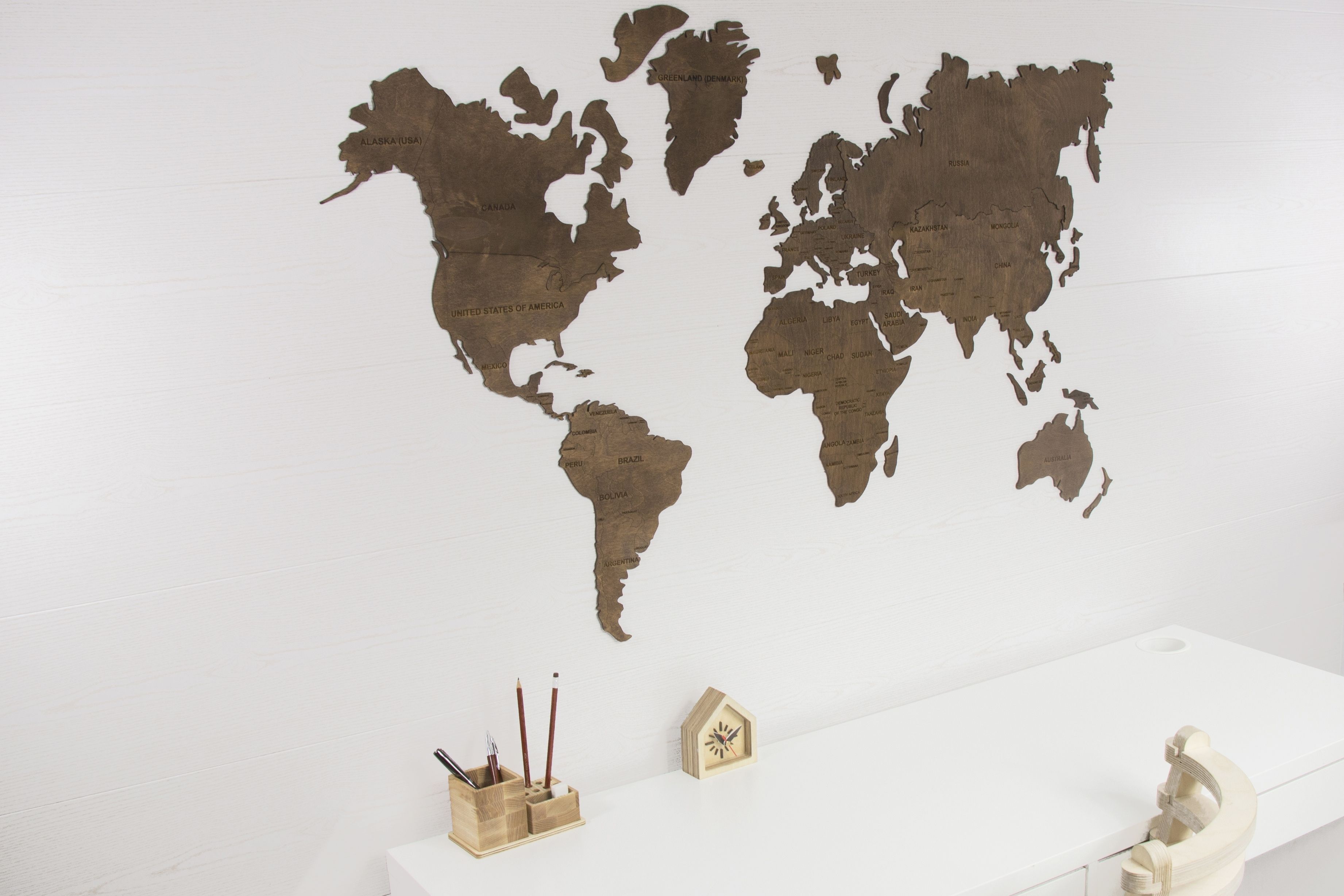 Featured Photo of The Best Wooden World Map Wall Art