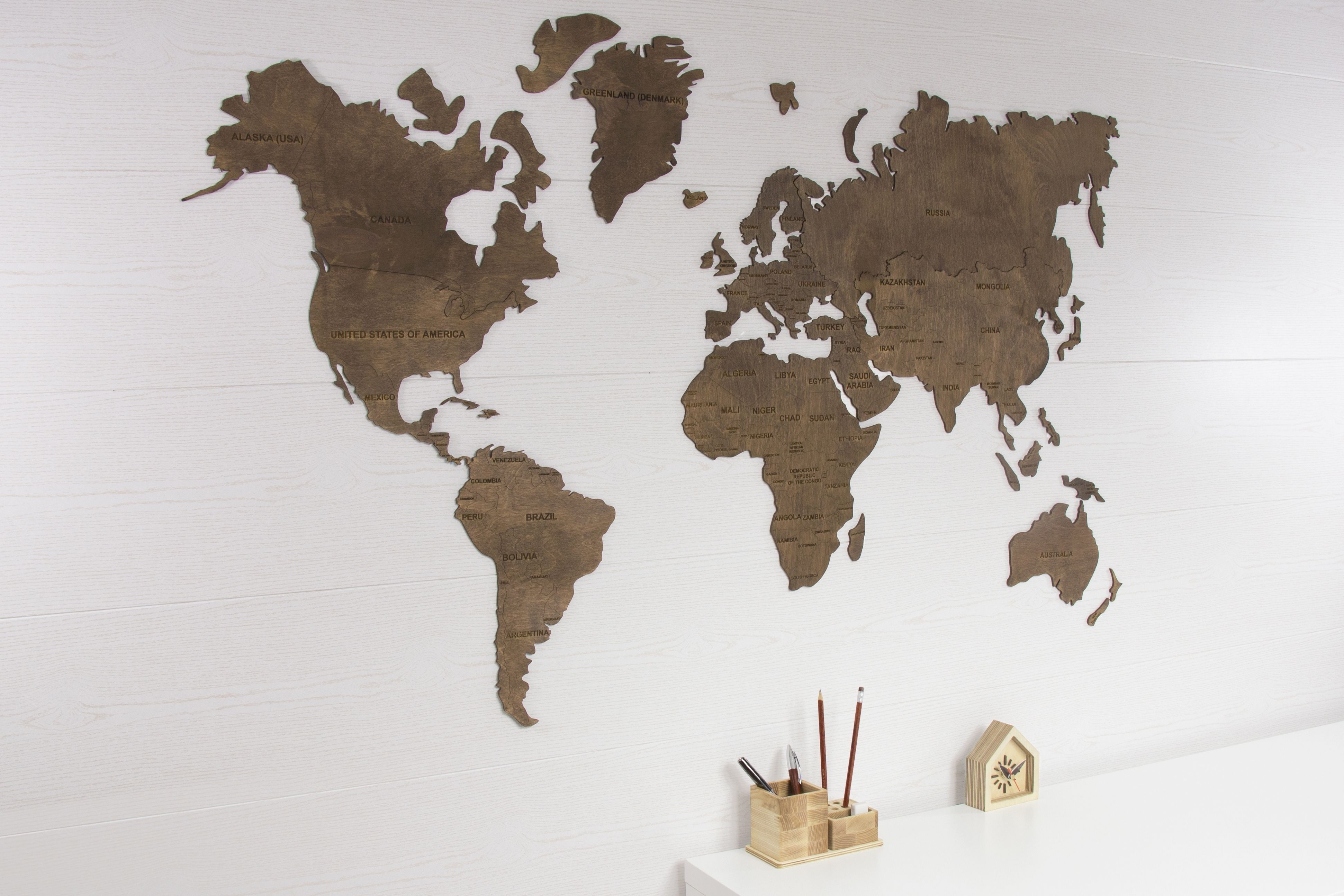 World Map Wall, World Map Hanging, World Map Wooden, World Map Wood Within Wood Map Wall Art (View 10 of 20)