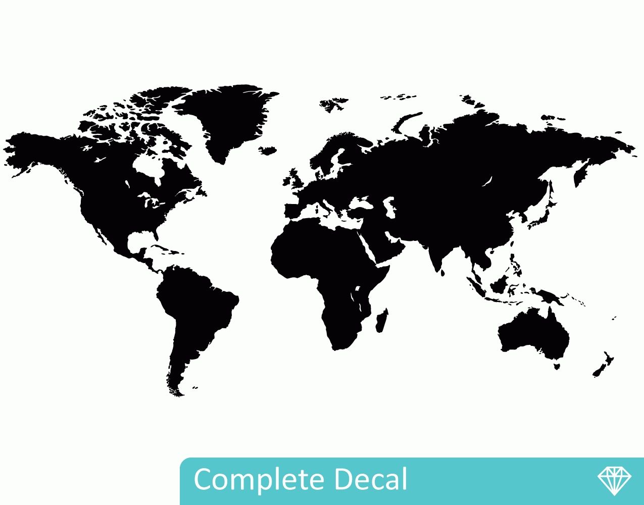 World Map – Your Decal Shop | Nz Designer Wall Art Decals | Wall In Wall Art Stickers World Map (View 6 of 20)