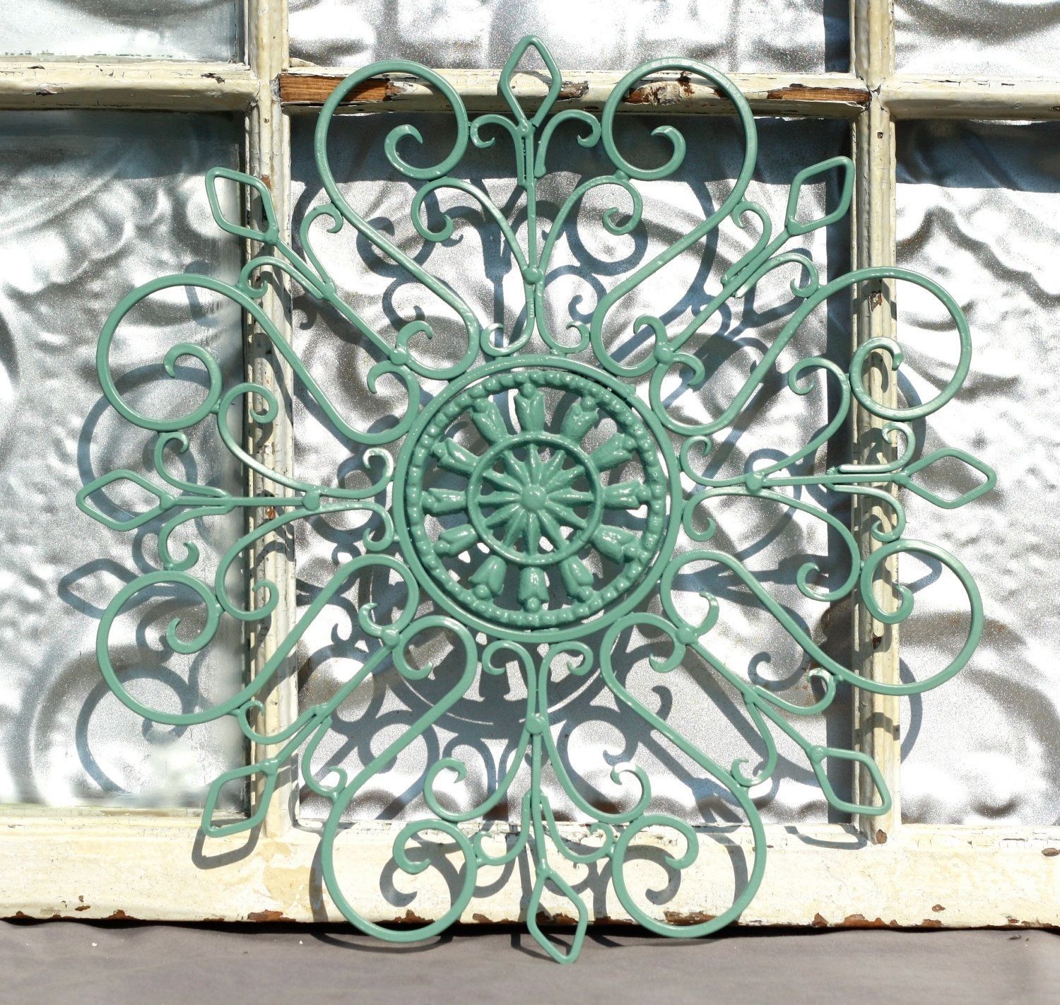 Wrought Iron Wall Decor/ Metal Wall Hanging/ Indoor/ Outdoor Metal For Outdoor Metal Wall Art (Photo 1 of 20)