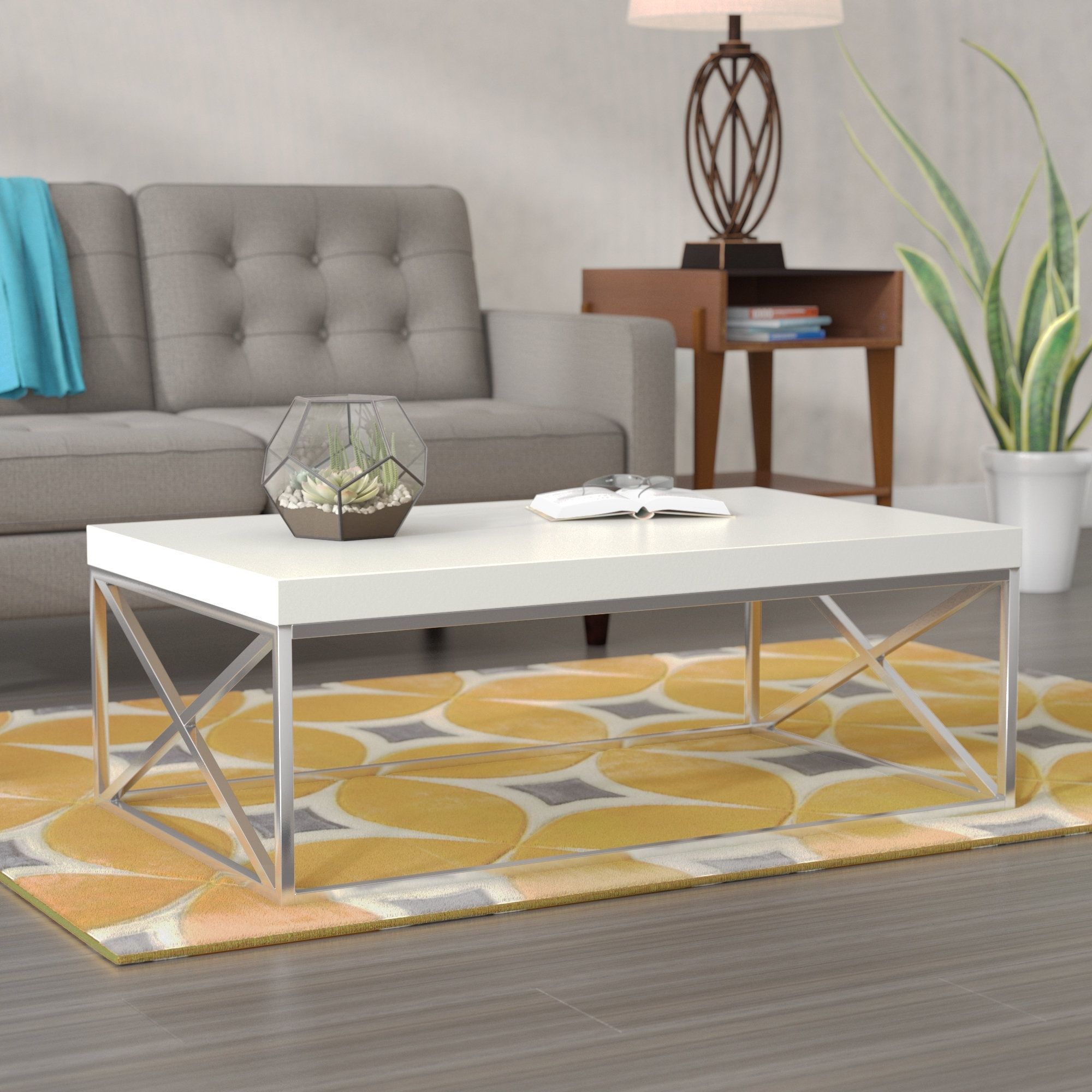 Wrought Studio Lexington Coffee Table & Reviews | Wayfair For Stack Hi Gloss Wood Coffee Tables (View 5 of 30)