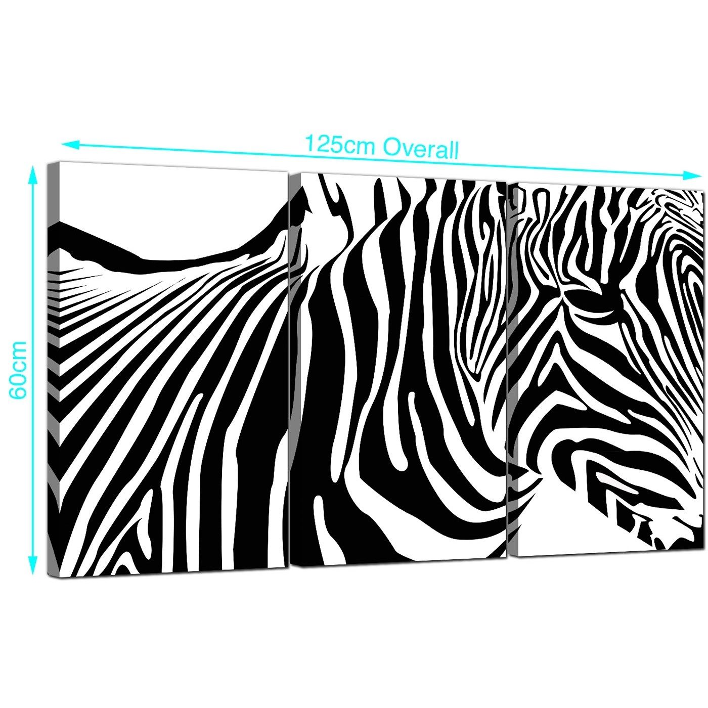Zebra Canvas Pictures 3 Panel For Your Dining Room Within Zebra Canvas Wall Art (View 19 of 20)