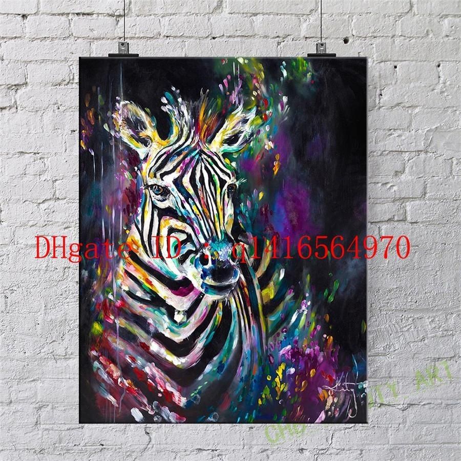 Zebra,canvas Prints Wall Art Oil Painting Home Decor 24x36 20x30 Inside Zebra Canvas Wall Art (View 10 of 20)