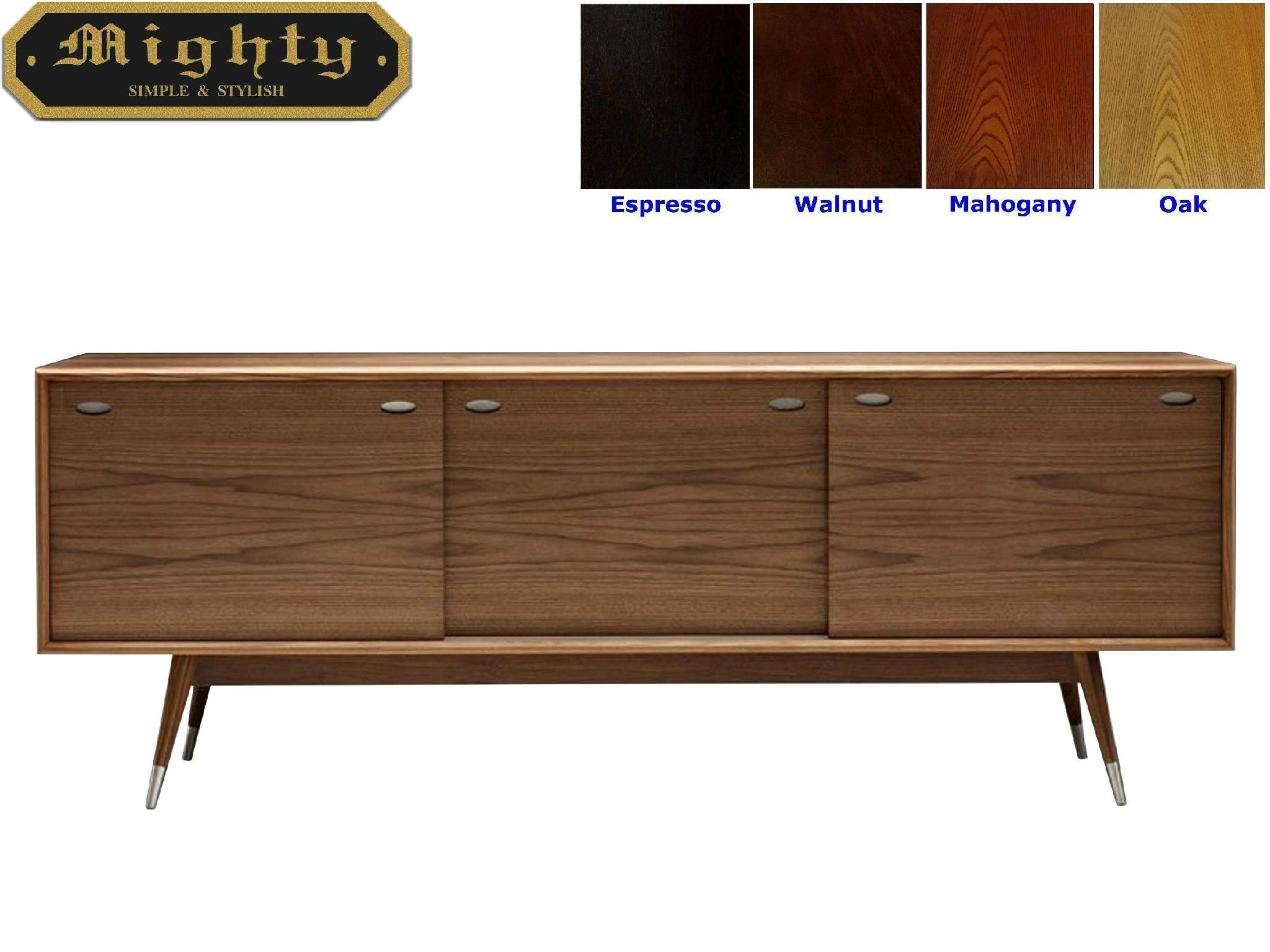 72 Inch Walnut Wood Vintage Scandinavian Sideboard – Wd 4129 Intended For Brown Wood 72 Inch Sideboards (Photo 2 of 30)