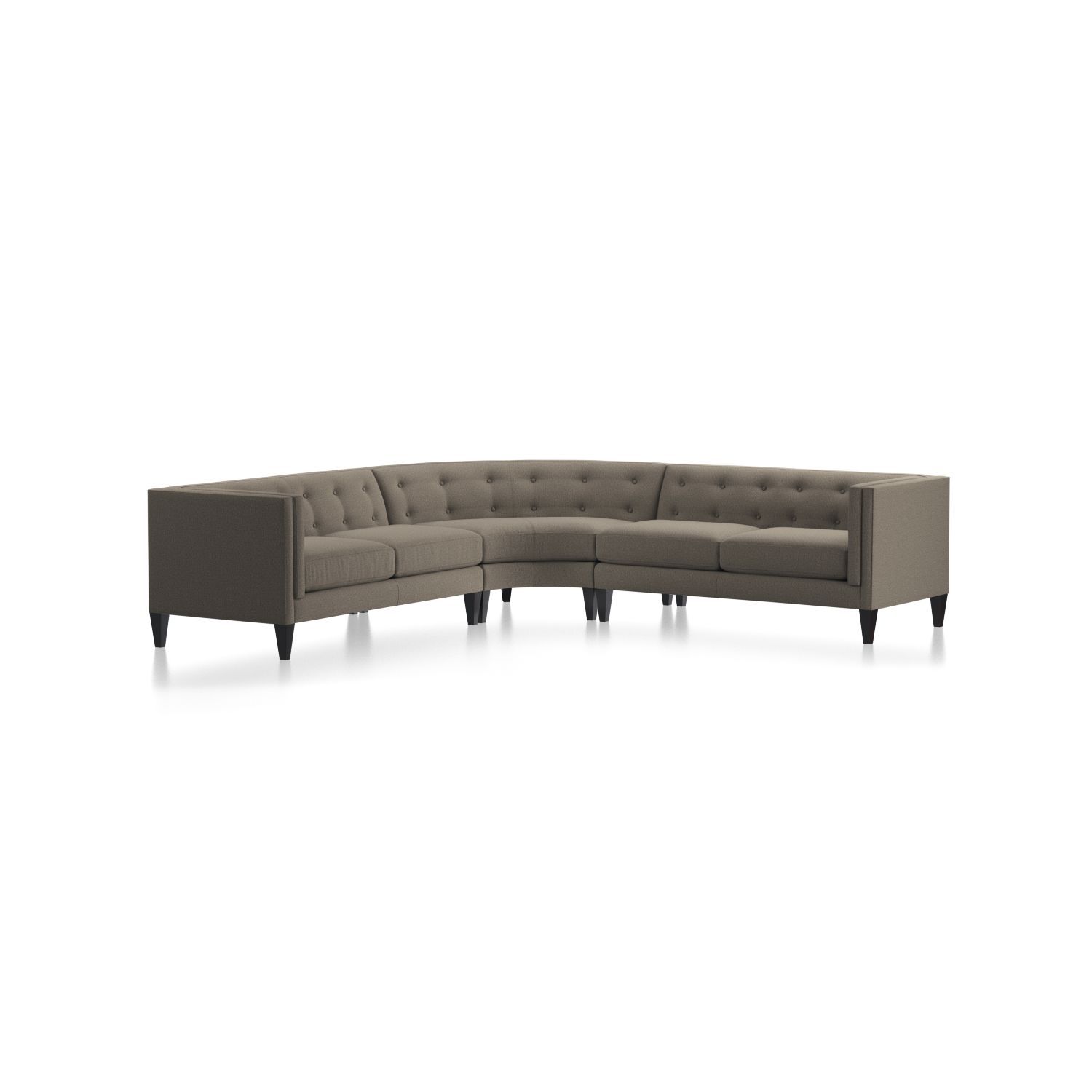 Aidan Grey 3 Piece Sectional Sofa + Reviews | Crate And Barrel With Aidan 4 Piece Sectionals (View 2 of 30)