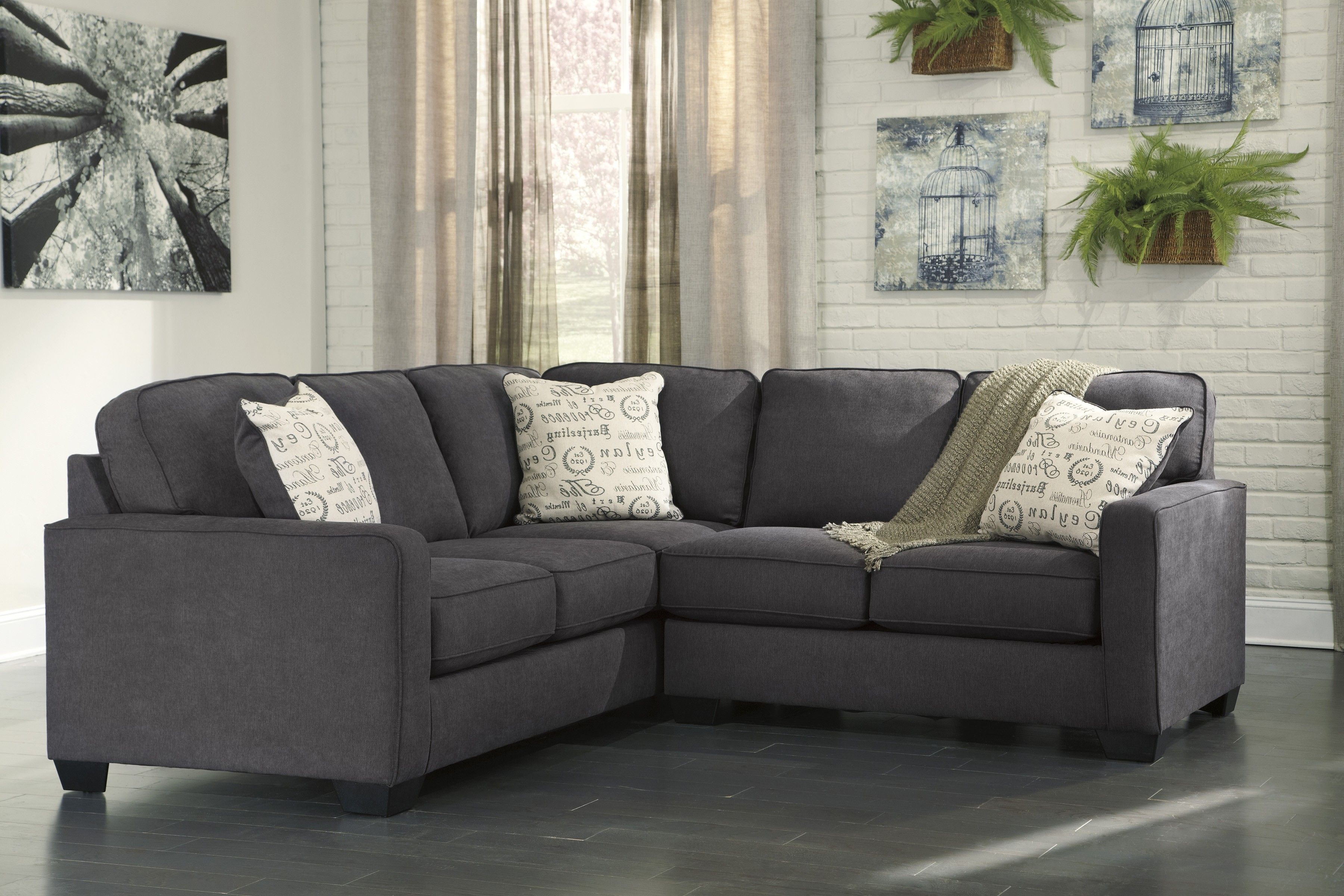 Alenya Charcoal Piece Sectional Sofa For Furnitureusa Raf Love Tures Throughout Aspen 2 Piece Sleeper Sectionals With Laf Chaise (View 14 of 30)